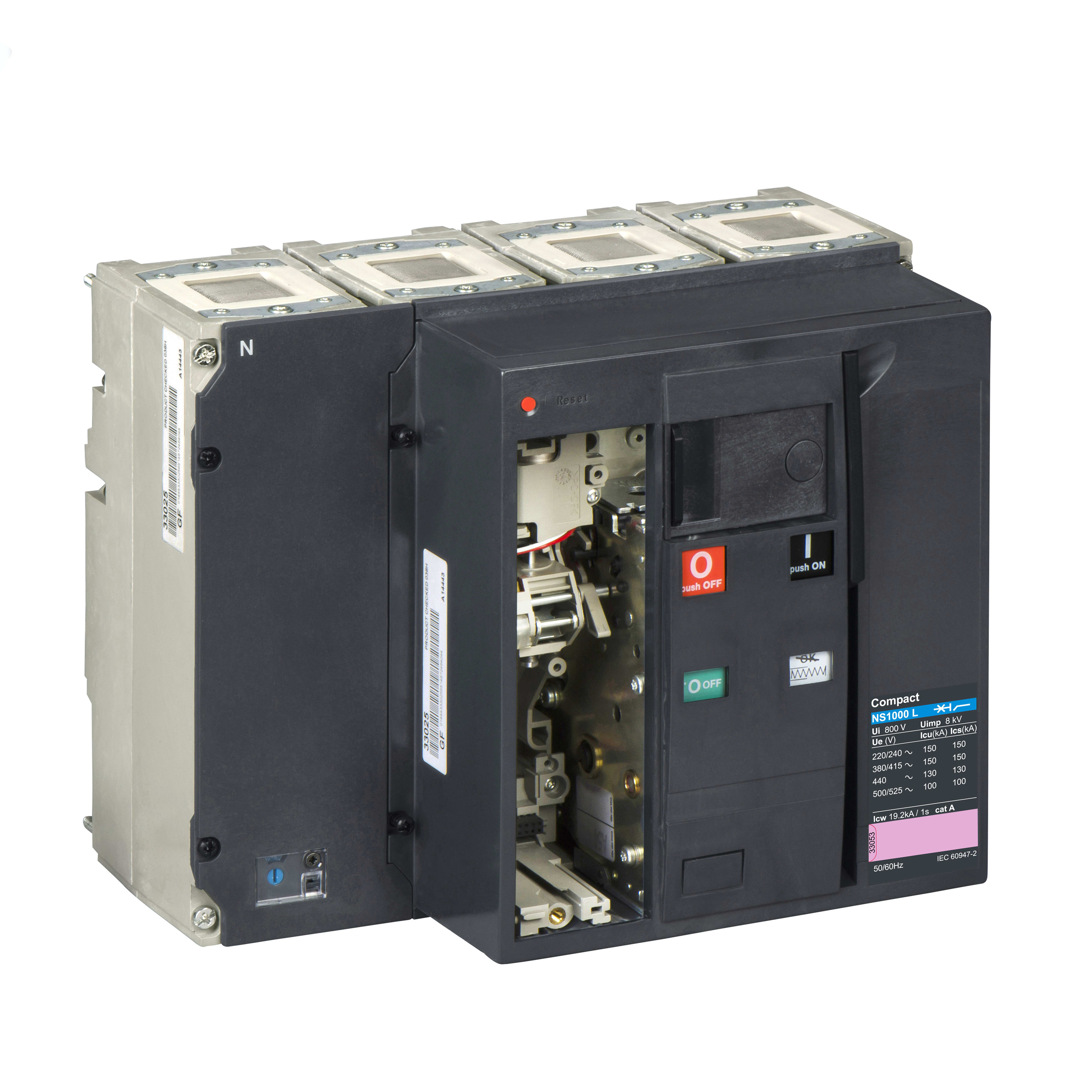 SCHNEIDER ELECTRIC - Interruttore Compact NS1000L - 1000 A - 4 poli - Fisso - S/sganciatore