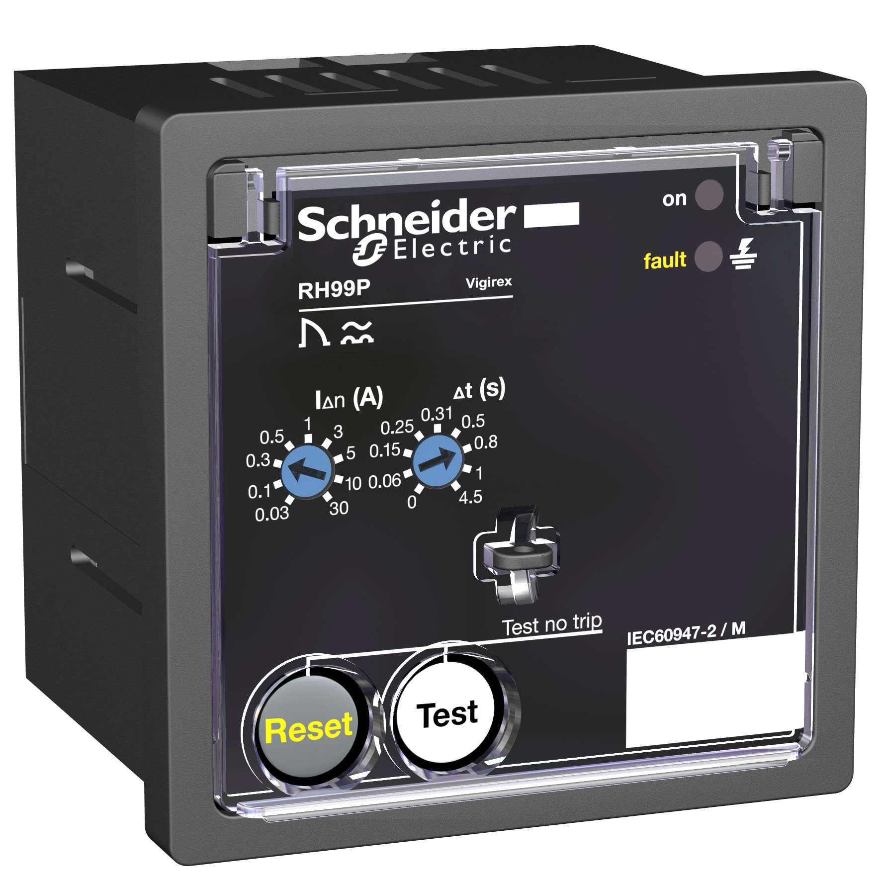 SCHNEIDER ELECTRIC - Relè di protezione corrente differenziale, VigiPacT , RH99P, 30mA-30A, 220/240VAC 50/60Hz, /VDC, montaggio su pannello frontale 56273