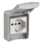 SCHNEIDER ELECTRIC - Presa da incasso Schuko + bipasso 10/16A 250V 2P+T RAL9022