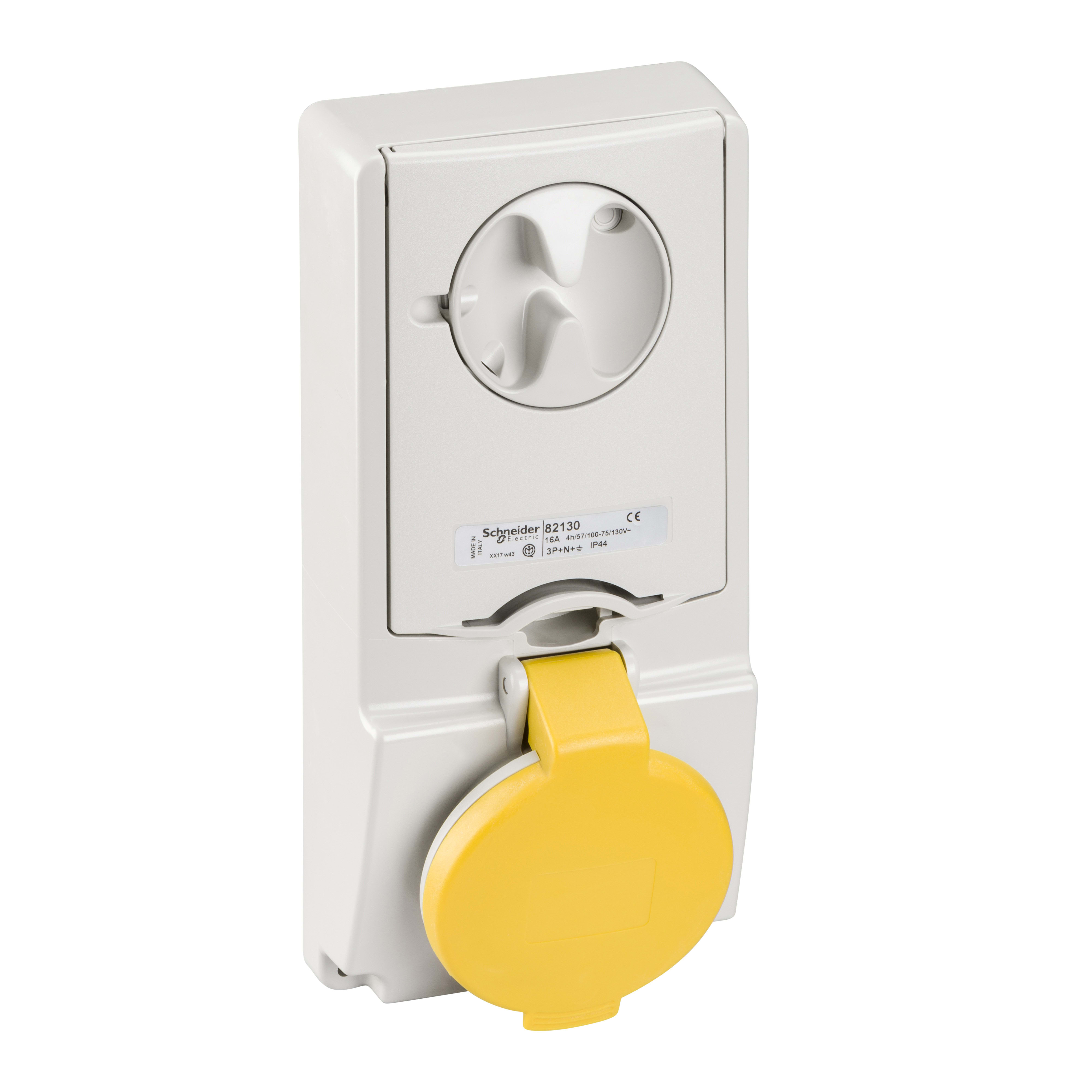 SCHNEIDER ELECTRIC - Presa da incasso interbloccata con fusibile Unika IP44 16A 110V 2P+T