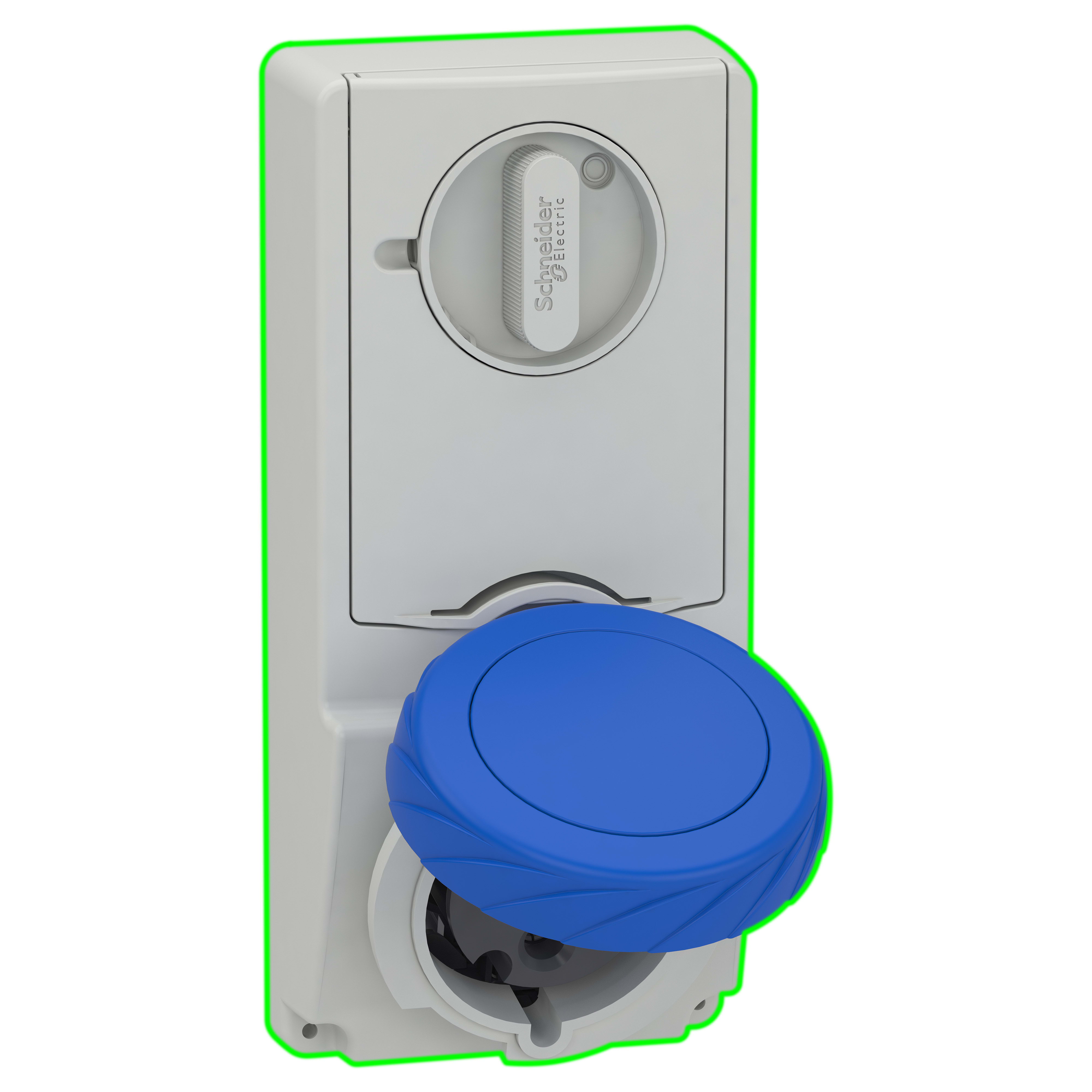 SCHNEIDER ELECTRIC - Presa da incasso interbloccata con fusibile Unika IP65 32A 220V 2P+T