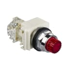 SCHNEIDER ELECTRIC - Pulsante luminoso rosso Ø30 - sporgente con ritorno - 24V - 1 NC/NO