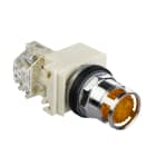 SCHNEIDER ELECTRIC - Pulsante luminoso ambra Ø30 - incassato con ritorno - 24V - 1NC/NO