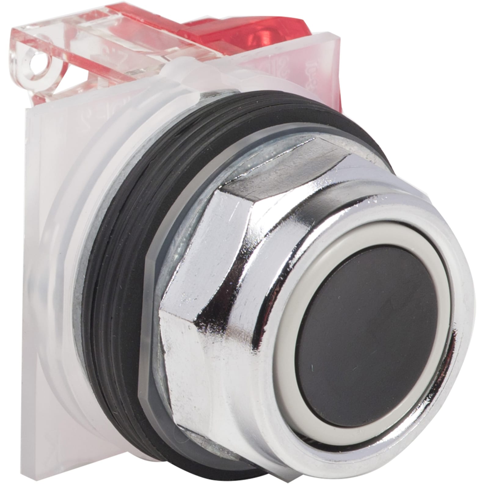 SCHNEIDER ELECTRIC - Pulsante nero - Ø 30 - Protezione completa - Ritorno a molla - 1NC