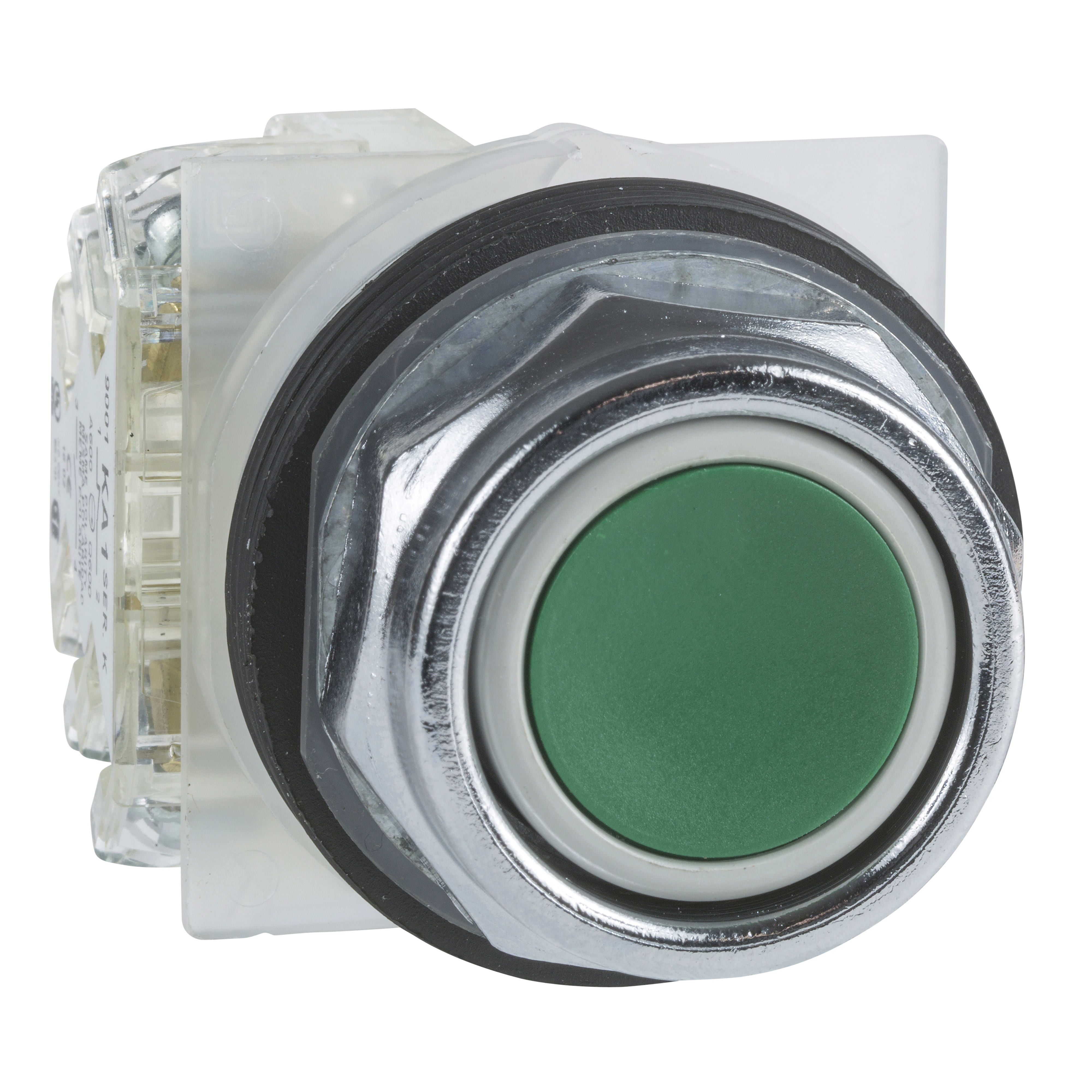 SCHNEIDER ELECTRIC - Pulsante verde Ø30 - incassato con ritorno - 1NO