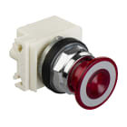 SCHNEIDER ELECTRIC - Testa pulsante luminoso, Harmony 9001K, metallo, fungo 41mm, rosso, 30mm, 2 posizioni, premere-tirare, LED rosso, 24V