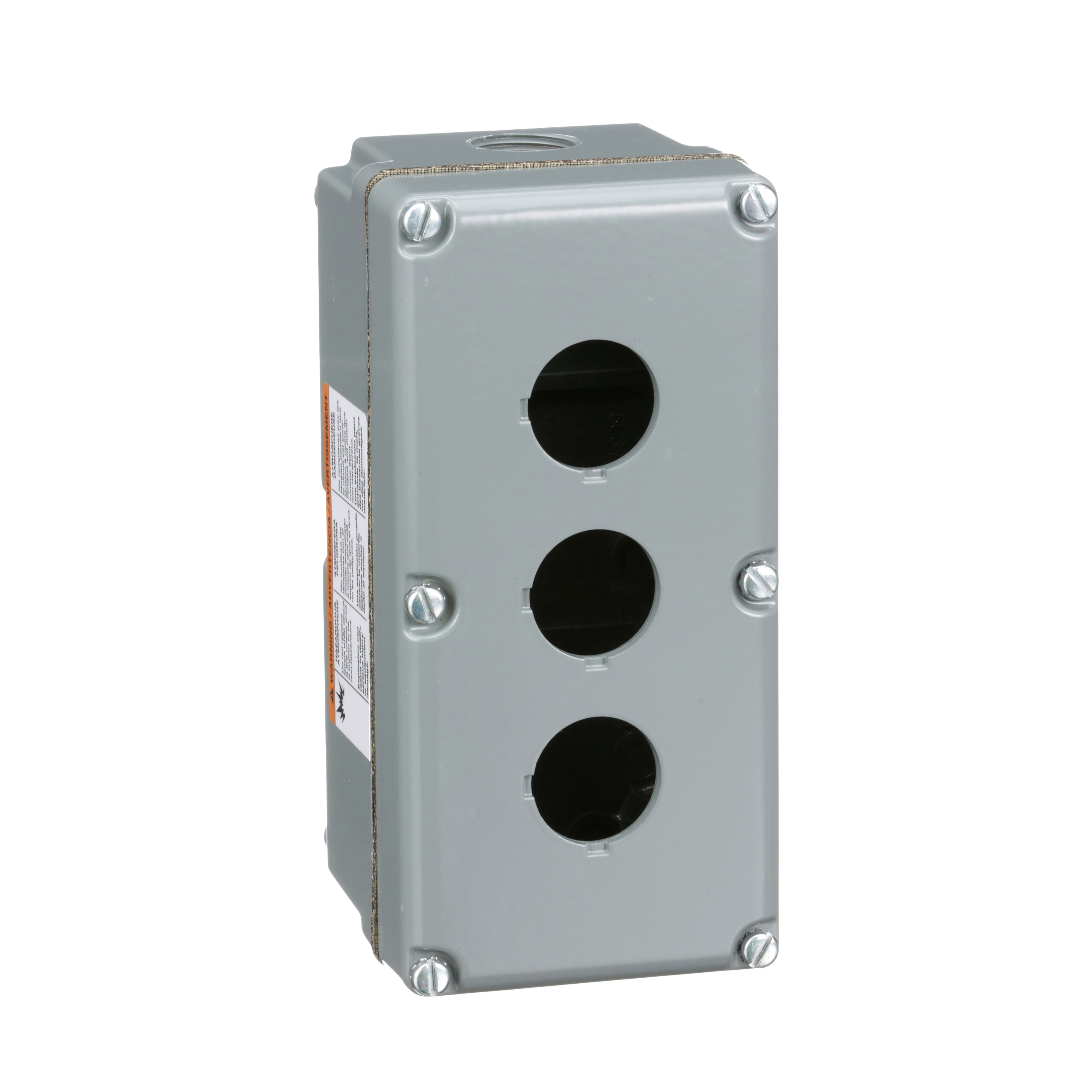 SCHNEIDER ELECTRIC - Pulsantiera neutra - 9001K - alluminio - 3 fori Ø30