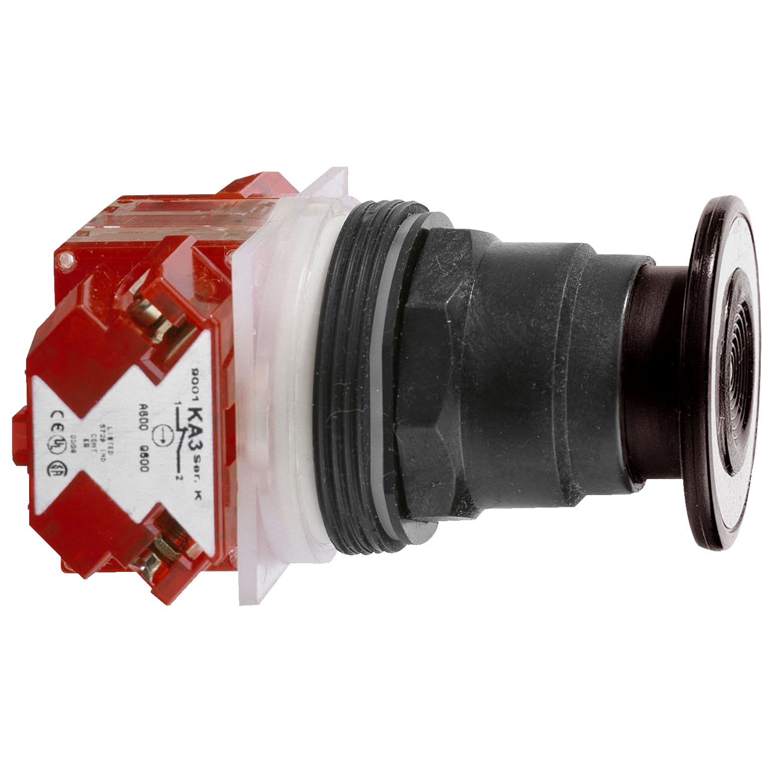 SCHNEIDER ELECTRIC - Pulsante Ø30 - plastica - testa a fungo Ø41MM - nero - 2 posizioni - 1CO