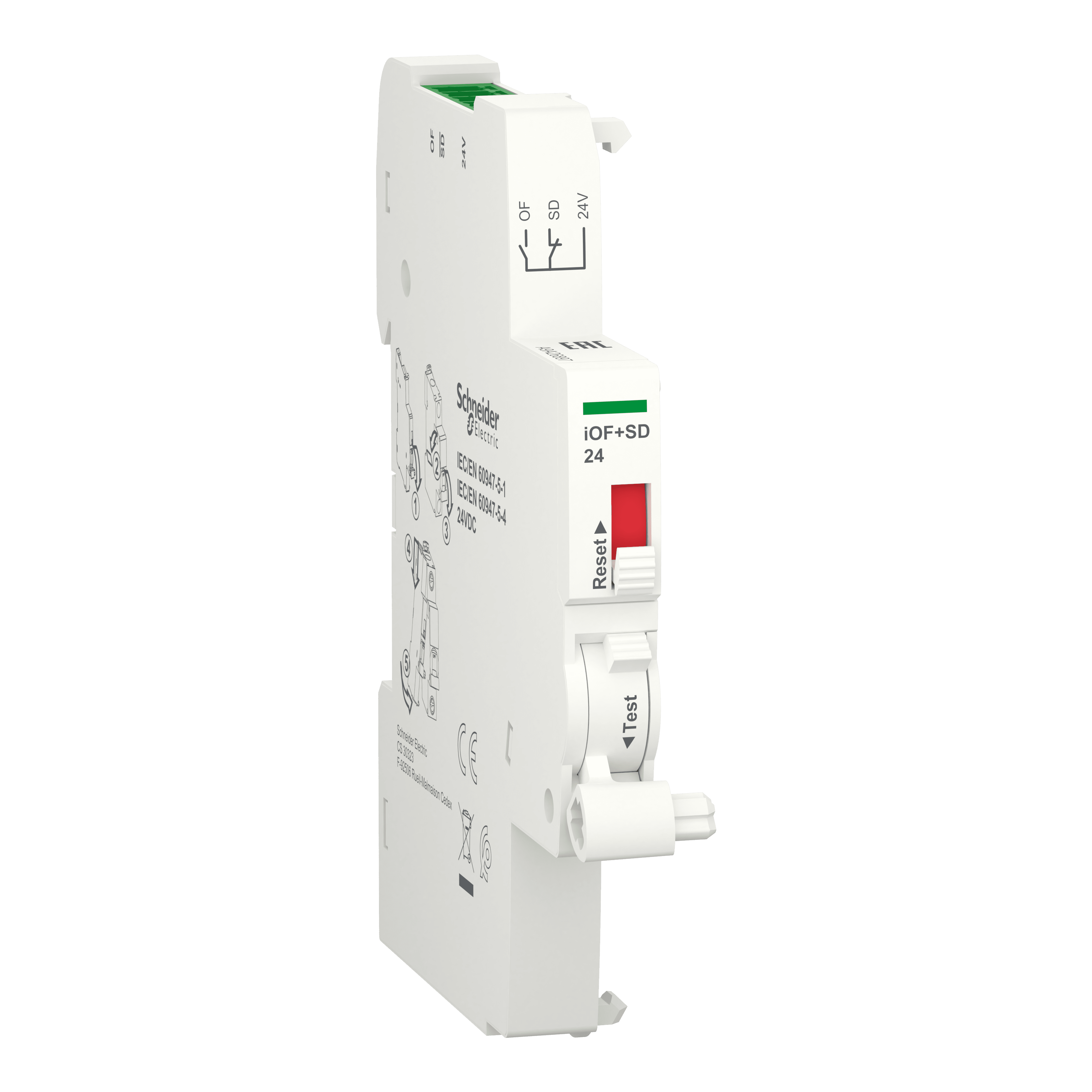 SCHNEIDER ELECTRIC - Contatto segnalazione aperto-chiuso 24Vcc iOF+SD24 con Ti24 A9A26897