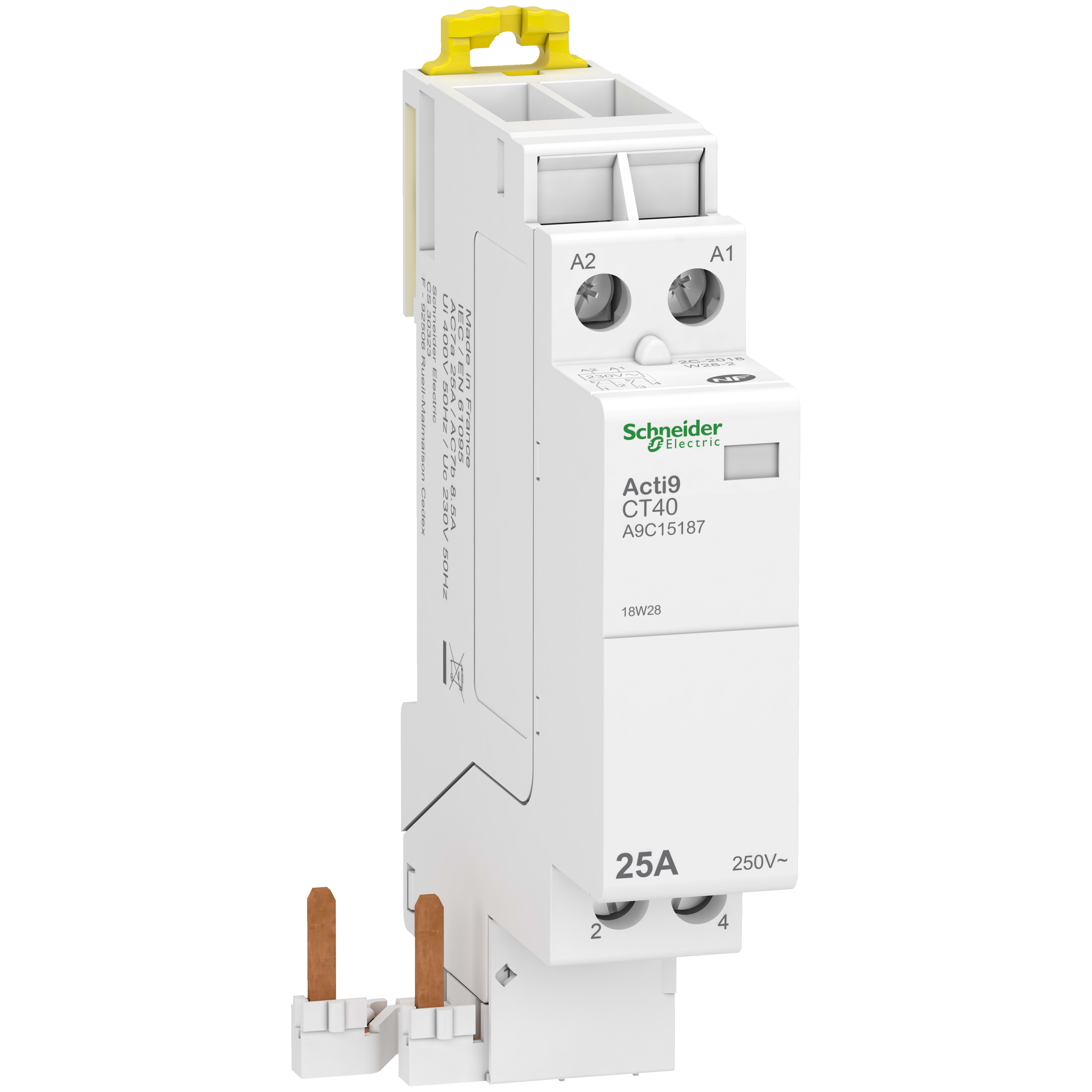SCHNEIDER ELECTRIC - Contattore CT40 2NA 25A comando 230÷240Vca A9C15187