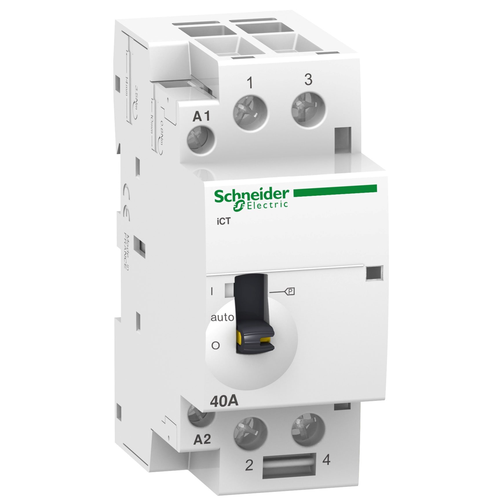 SCHNEIDER ELECTRIC - Contattore, Acti9, iCT, 2P, 2NA, 63A (AC7a), 20A (AC7b), 24Vca A9C21162