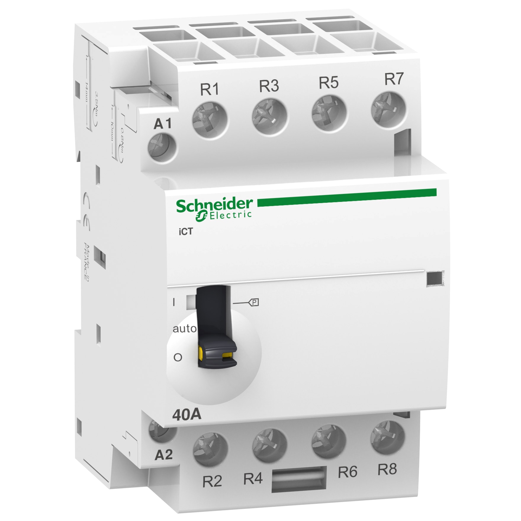 SCHNEIDER ELECTRIC - Contattore, Acti9, iCT, 4P, 4NA, 63A (AC7a), 20A (AC7b), 220÷240Vca