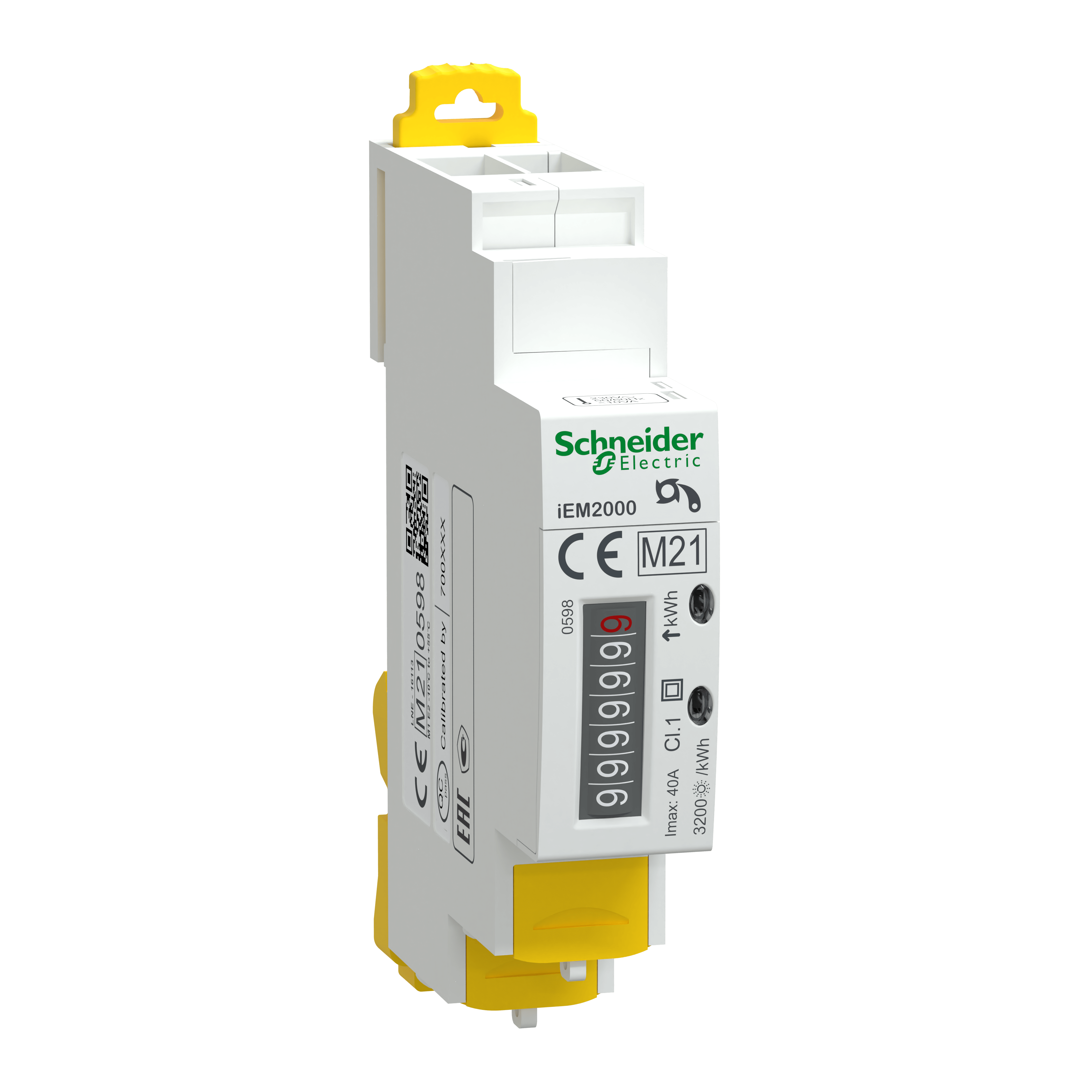 SCHNEIDER ELECTRIC - Contatore energia iEM2000 - 1P+N - inserzione diretta 40A - con visualizzatore A9MEM2000