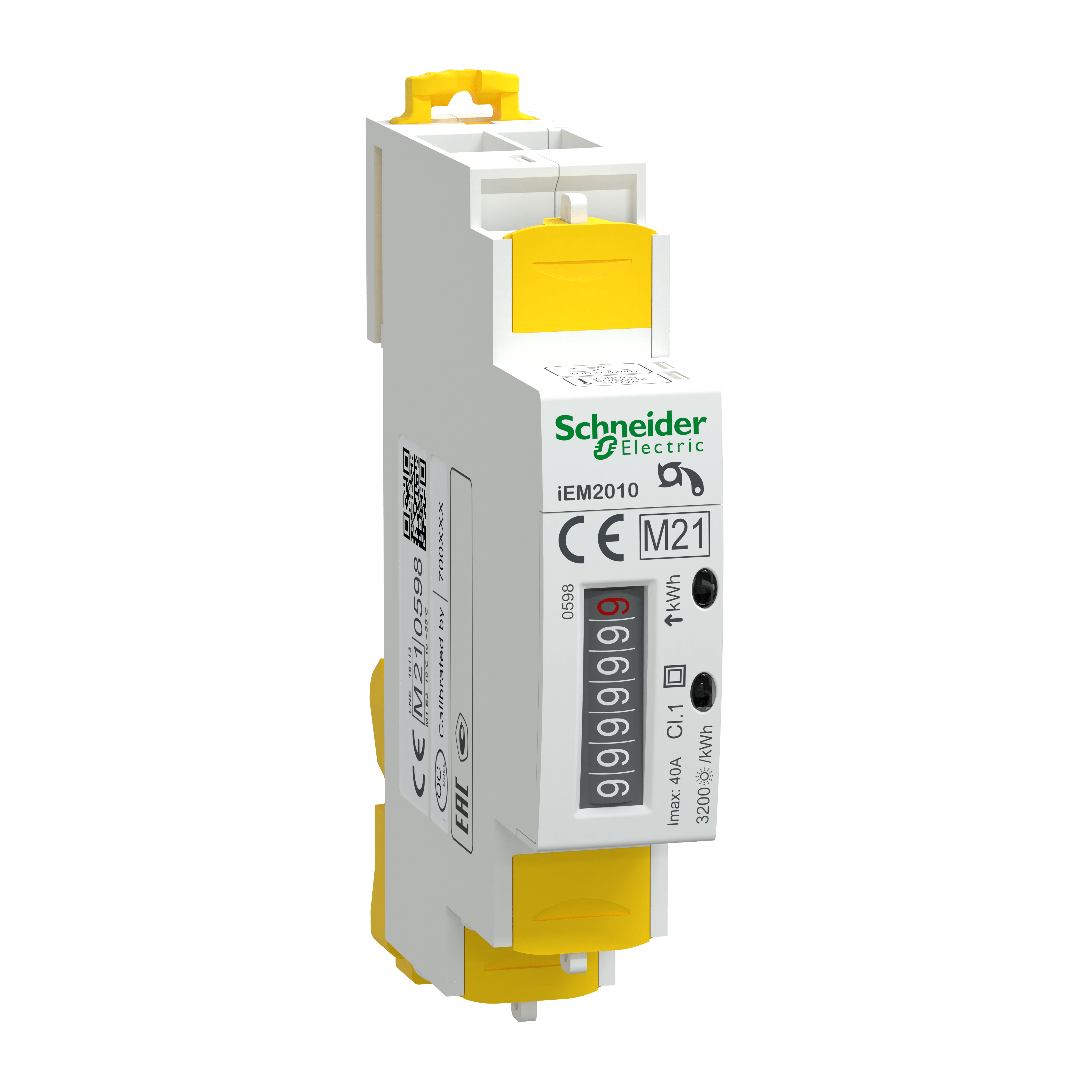 SCHNEIDER ELECTRIC - Contatore di Energia, PowerLogic, iEM2010, inserzione diretta 40 A, comunicazione a impulsi A9MEM2010