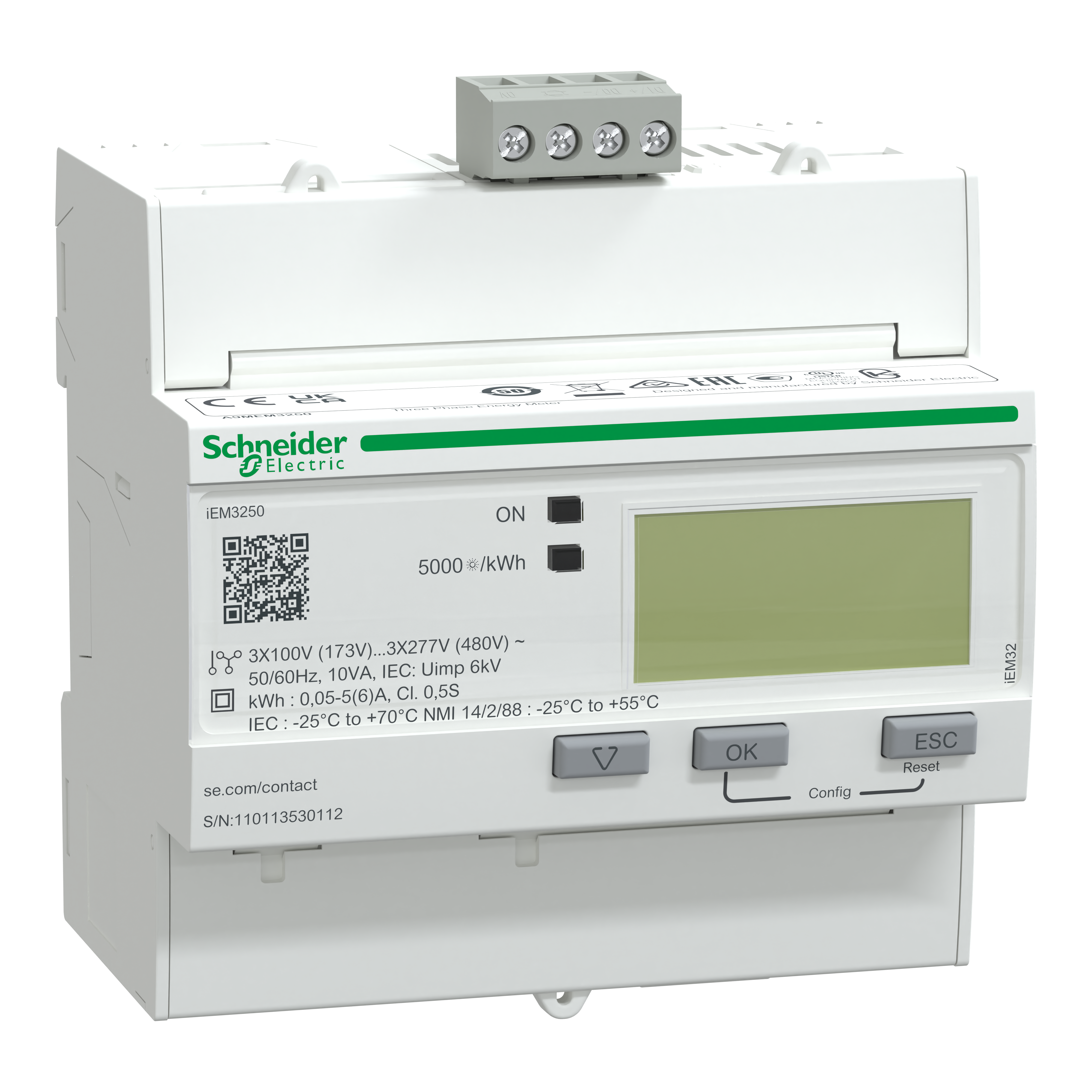 SCHNEIDER ELECTRIC - Contatore energia iEM3250 - 3P+N - inserzione con TA - Modbus