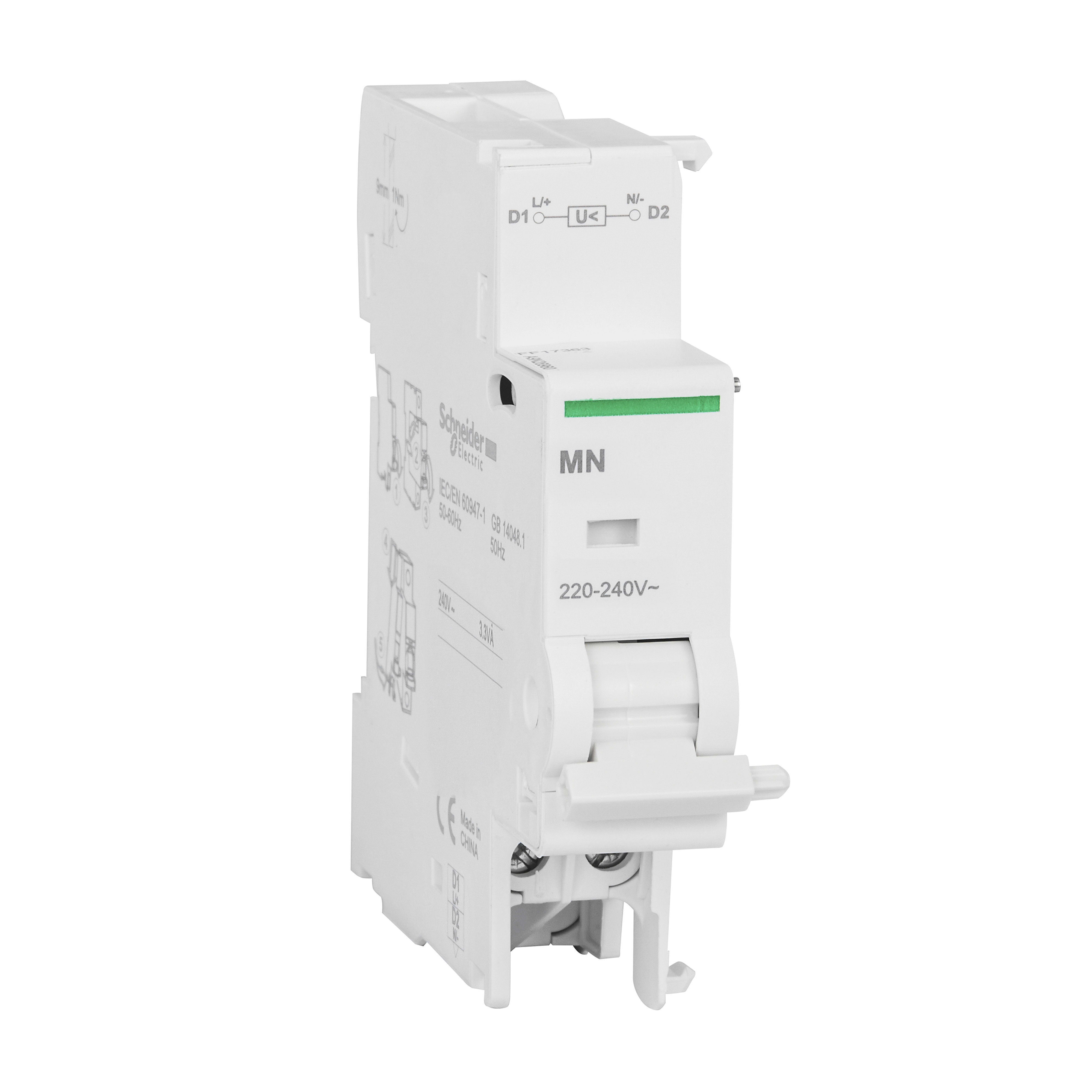 SCHNEIDER ELECTRIC - Sganciatore minima tensione MN 220/240Vca per C40/C120/ID C40/C40 Vigi/C60H-DC A9N26960
