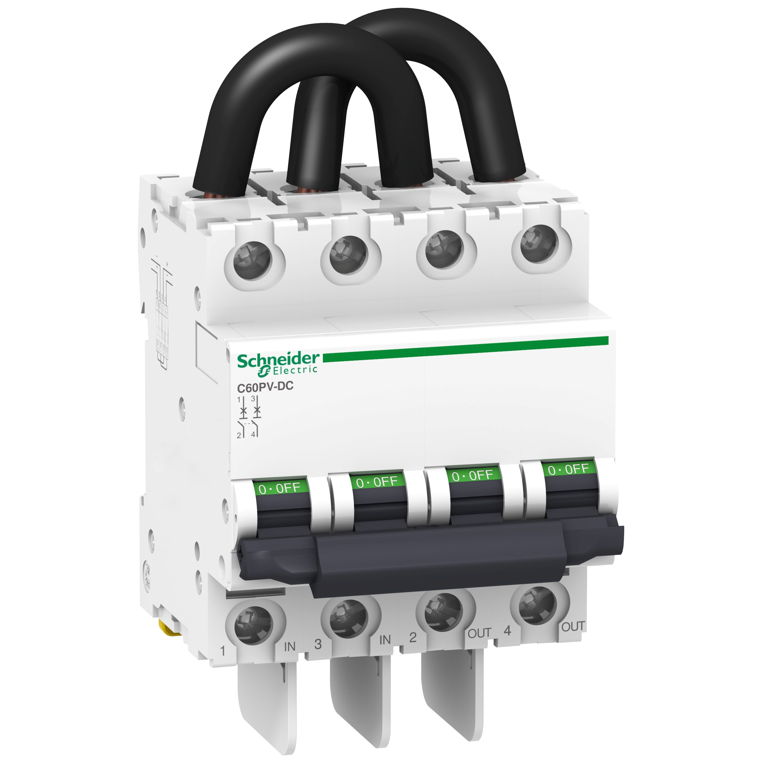 SCHNEIDER ELECTRIC - Interruttore magnetotermico CC C60PV-DC 2P B 10A 800Vdc
