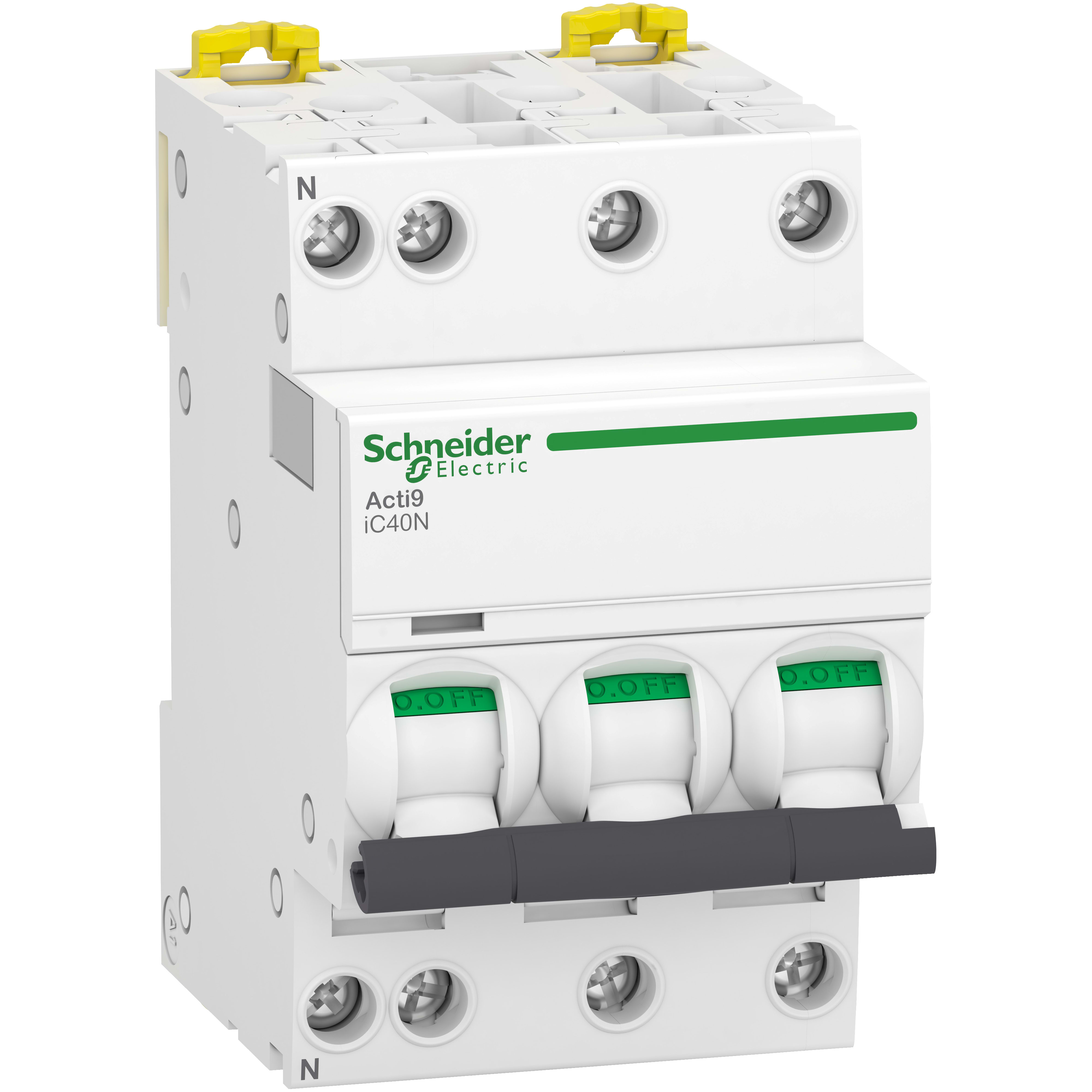 SCHNEIDER ELECTRIC - Interruttore magnetotermico iC40N 3P+N B 16A 6000A A9P44716