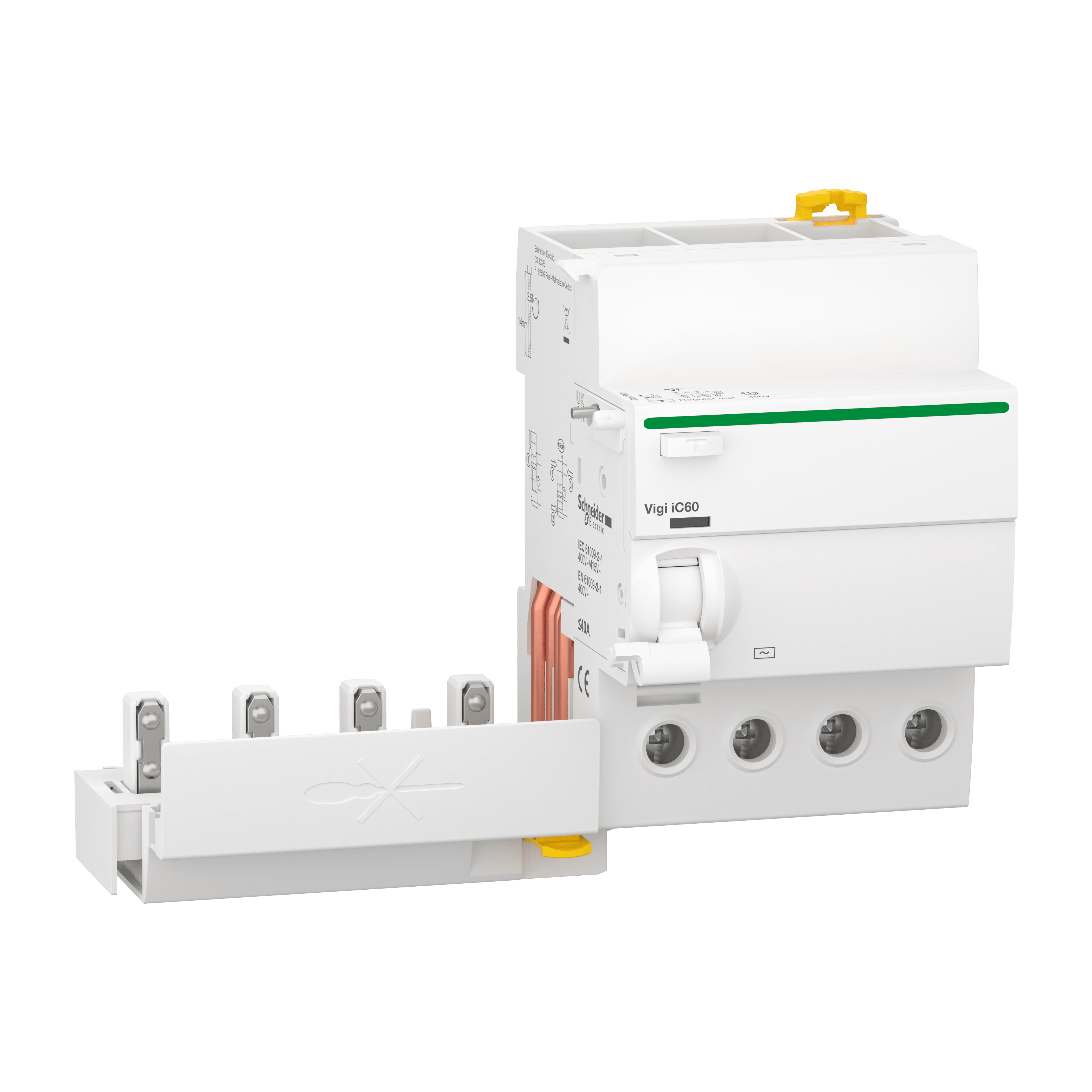 SCHNEIDER ELECTRIC - Blocco differenziale QuickVigi iC60 4P 40A 30mA Tipo AC A9Q41440