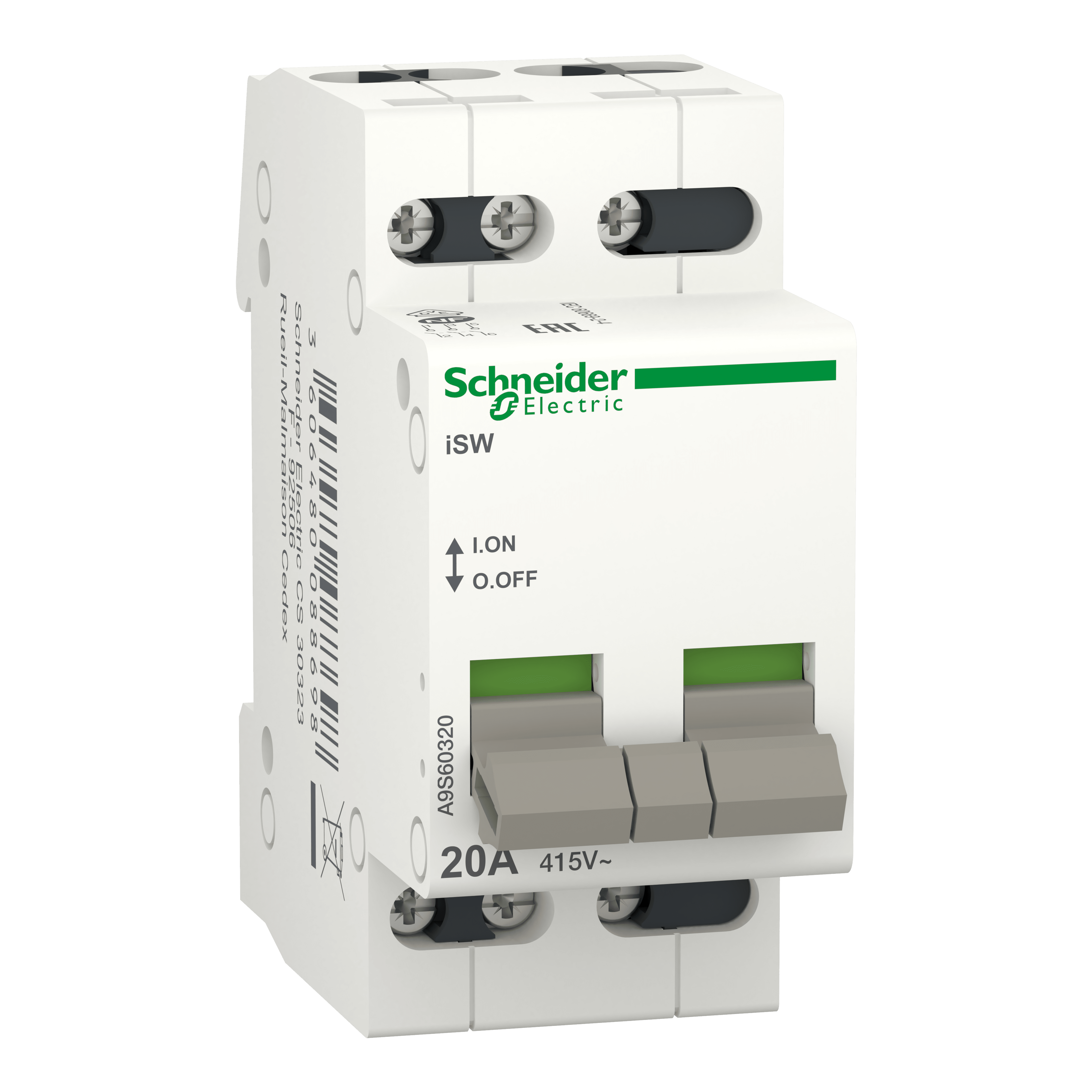 SCHNEIDER ELECTRIC - Interruttore sezionatore iSW 3P 20A A9S60320