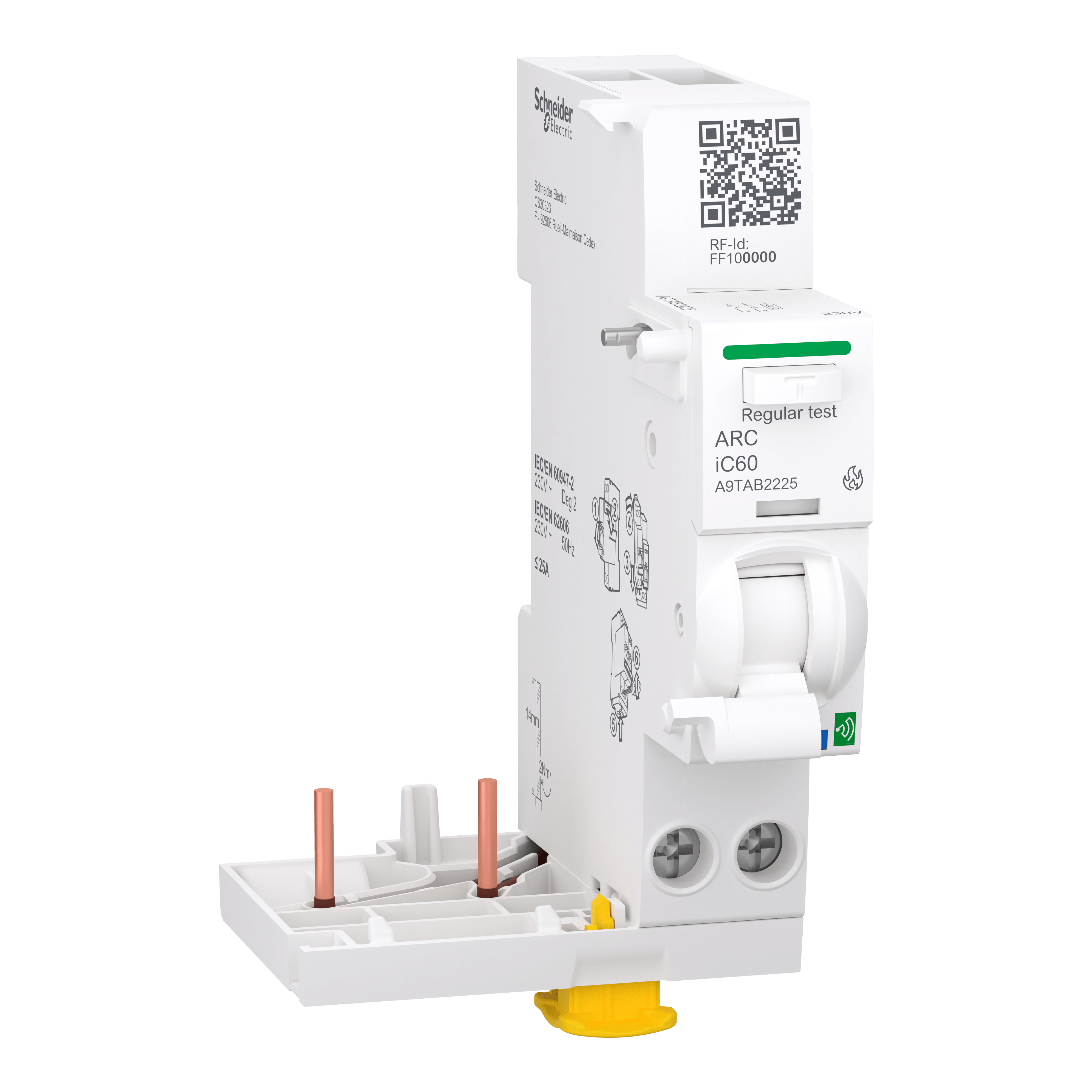 SCHNEIDER ELECTRIC - Blocco addizionale comunicante con protezione AFDD, Acti9 ARC iC60, 2P, 25A