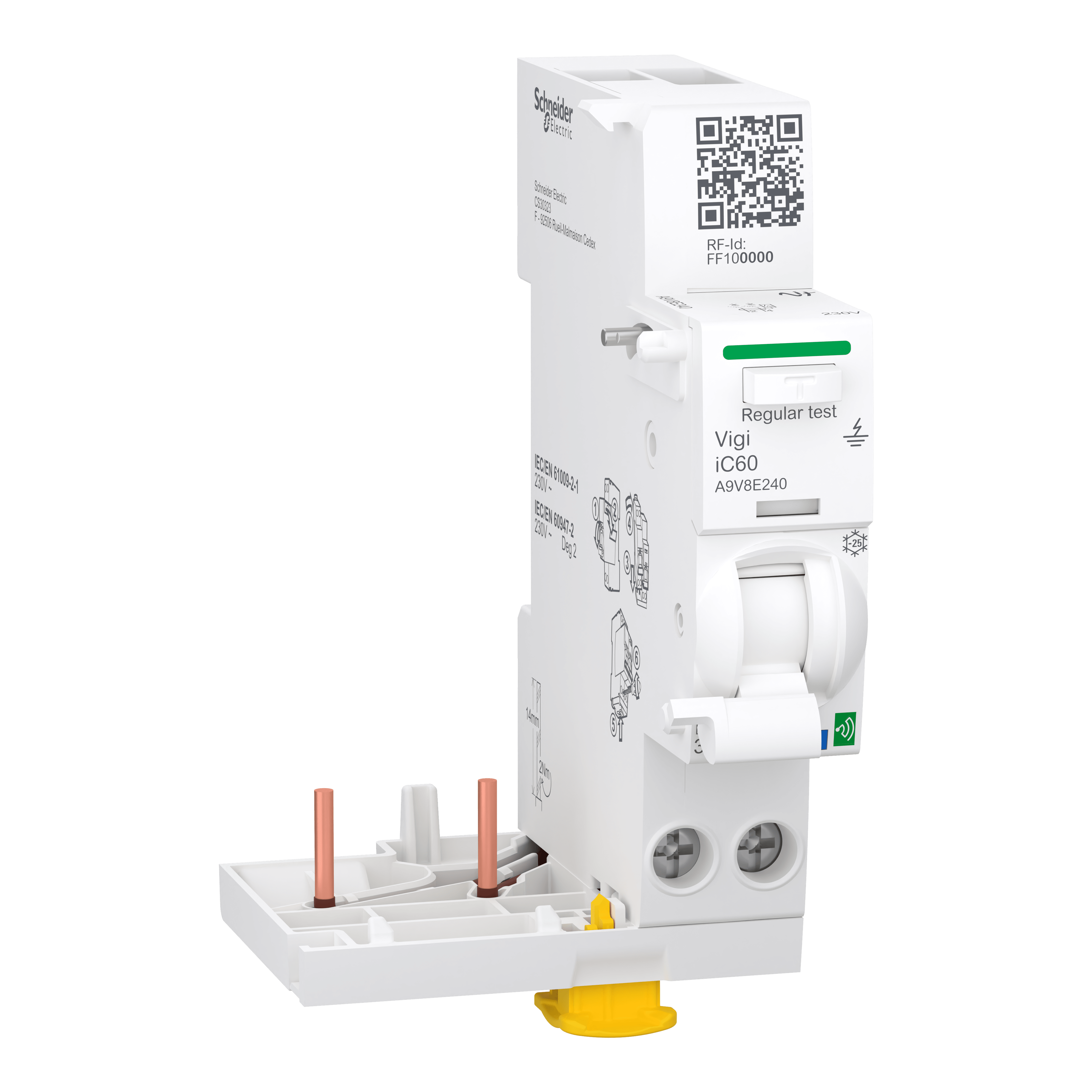 SCHNEIDER ELECTRIC - Blocco addizionale comunicante Acti9 Vigi iC60, 2P, 40A, 30mA, tipo A-SI