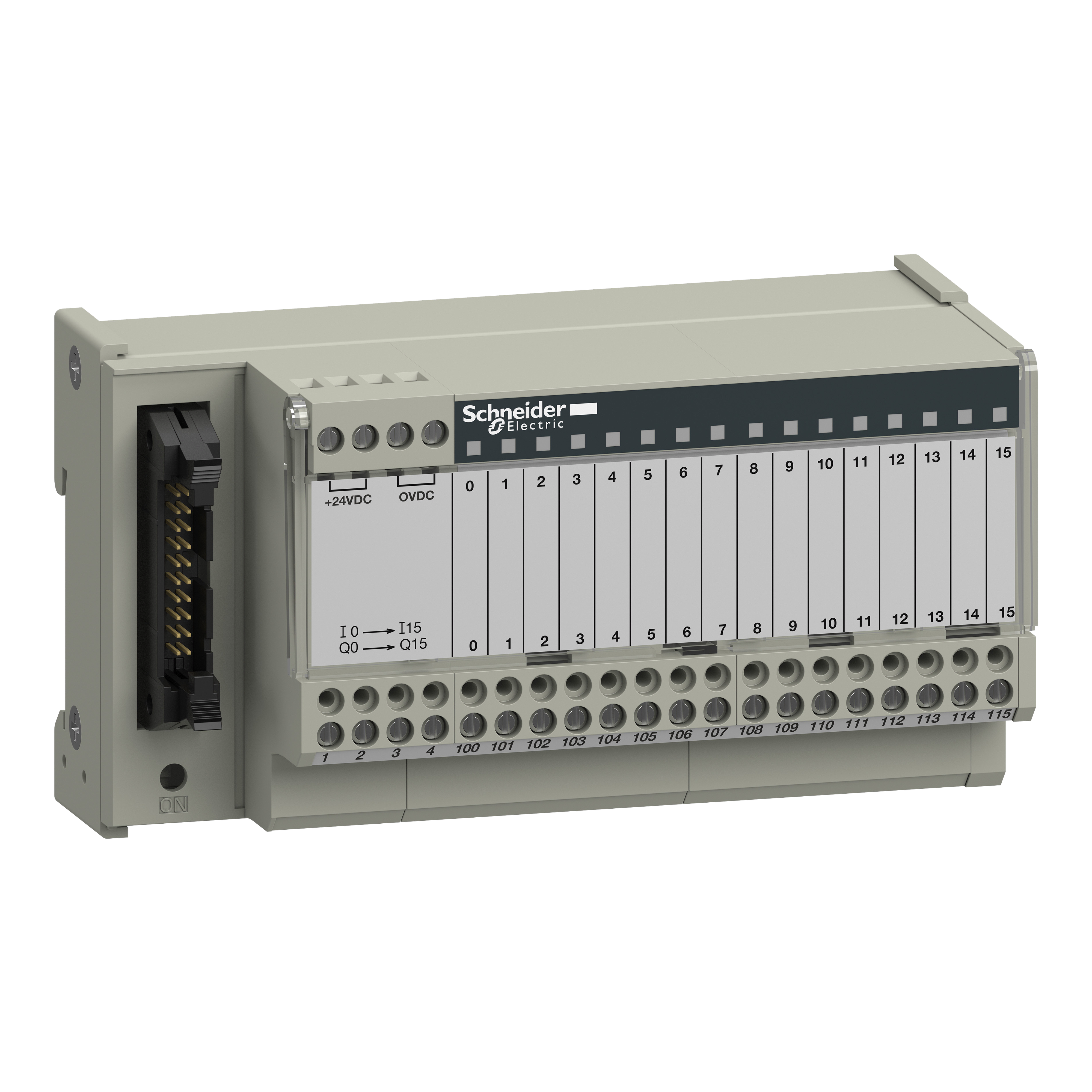 SCHNEIDER ELECTRIC - Sottobase di connessione passiva ABE7 - 16 input o output - LED