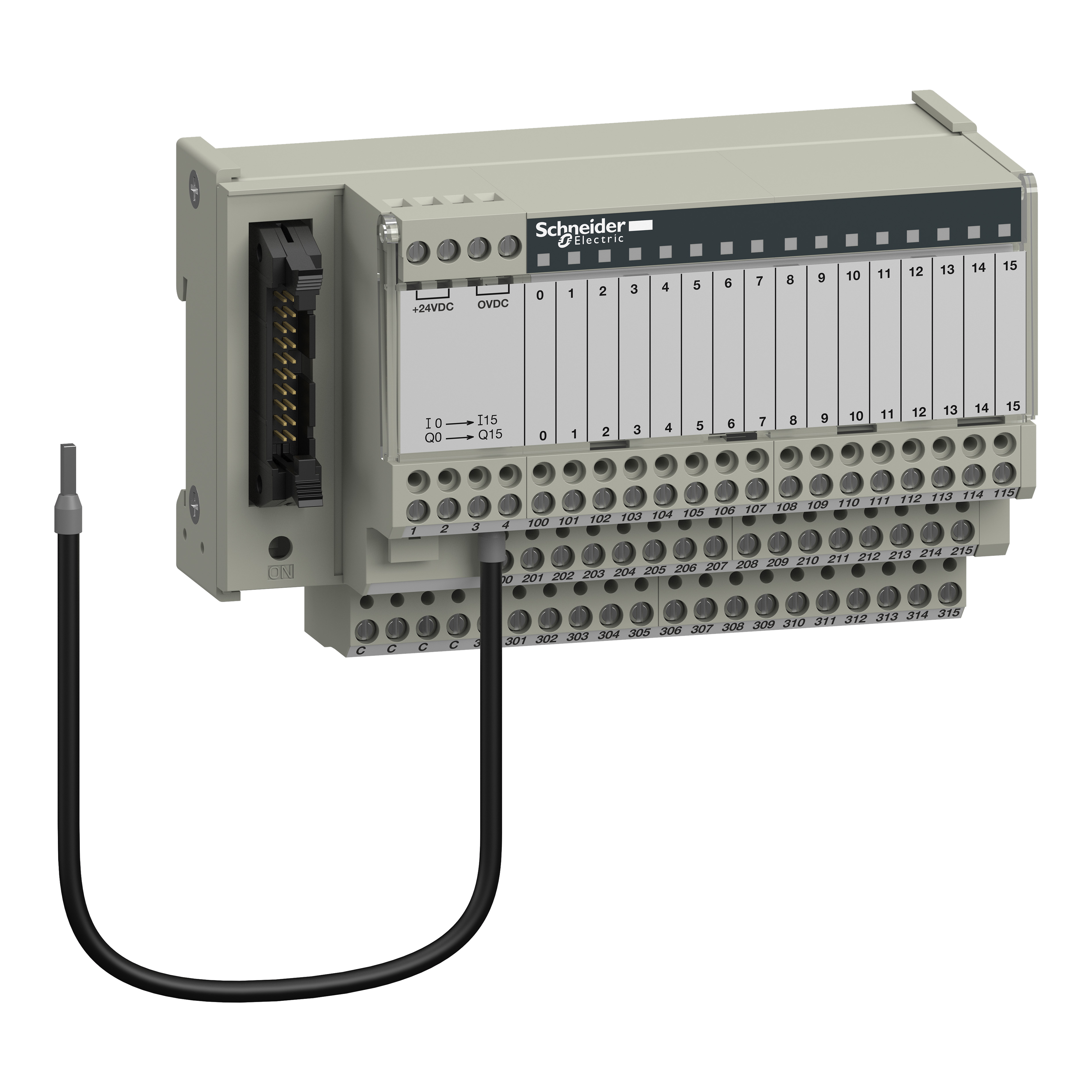 SCHNEIDER ELECTRIC - Sottobase di connessione passiva ABE7 - 16 input o output - LED