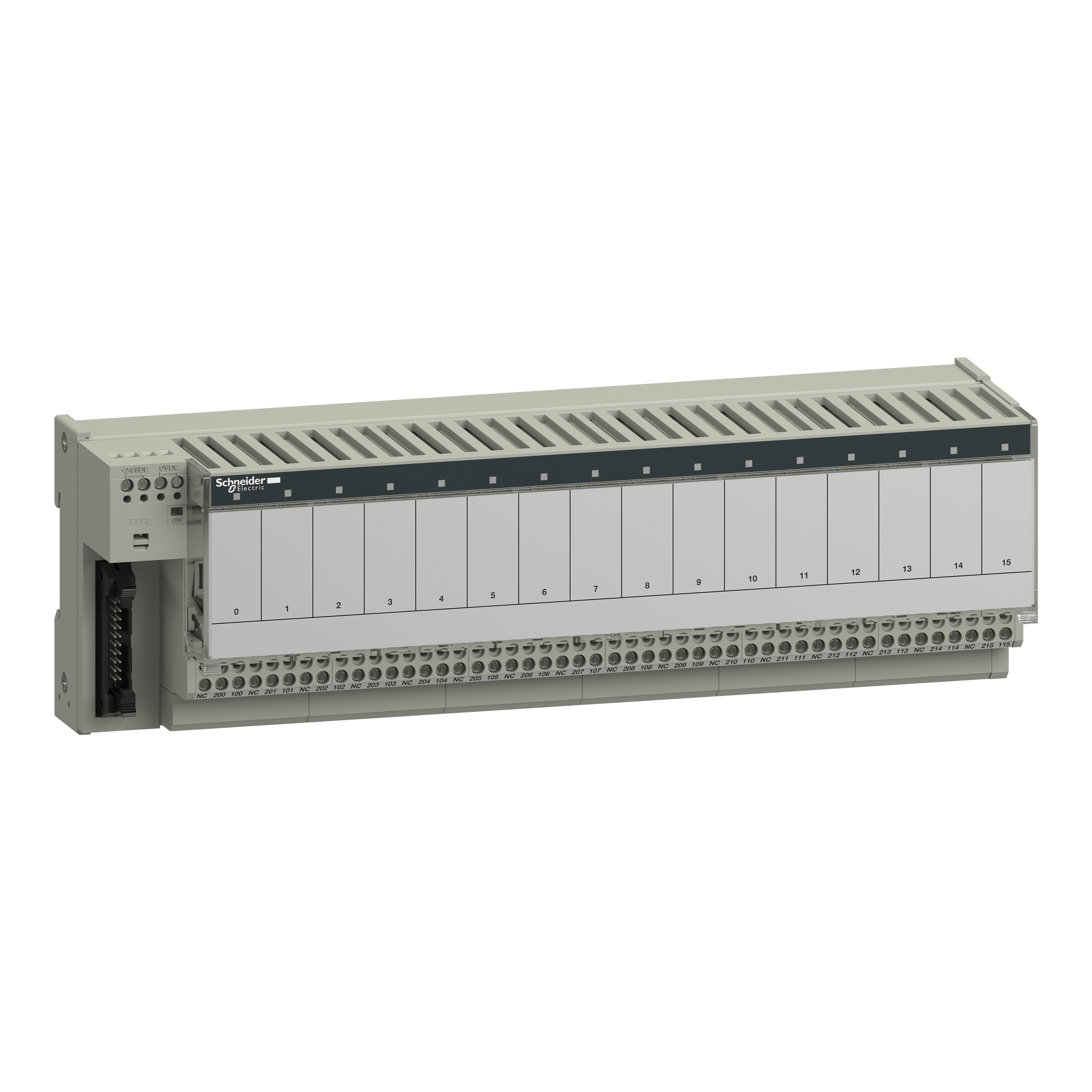 SCHNEIDER ELECTRIC - Sottobase per relè plug-in ABE7 - 16 canali - Relè 12,5 mm