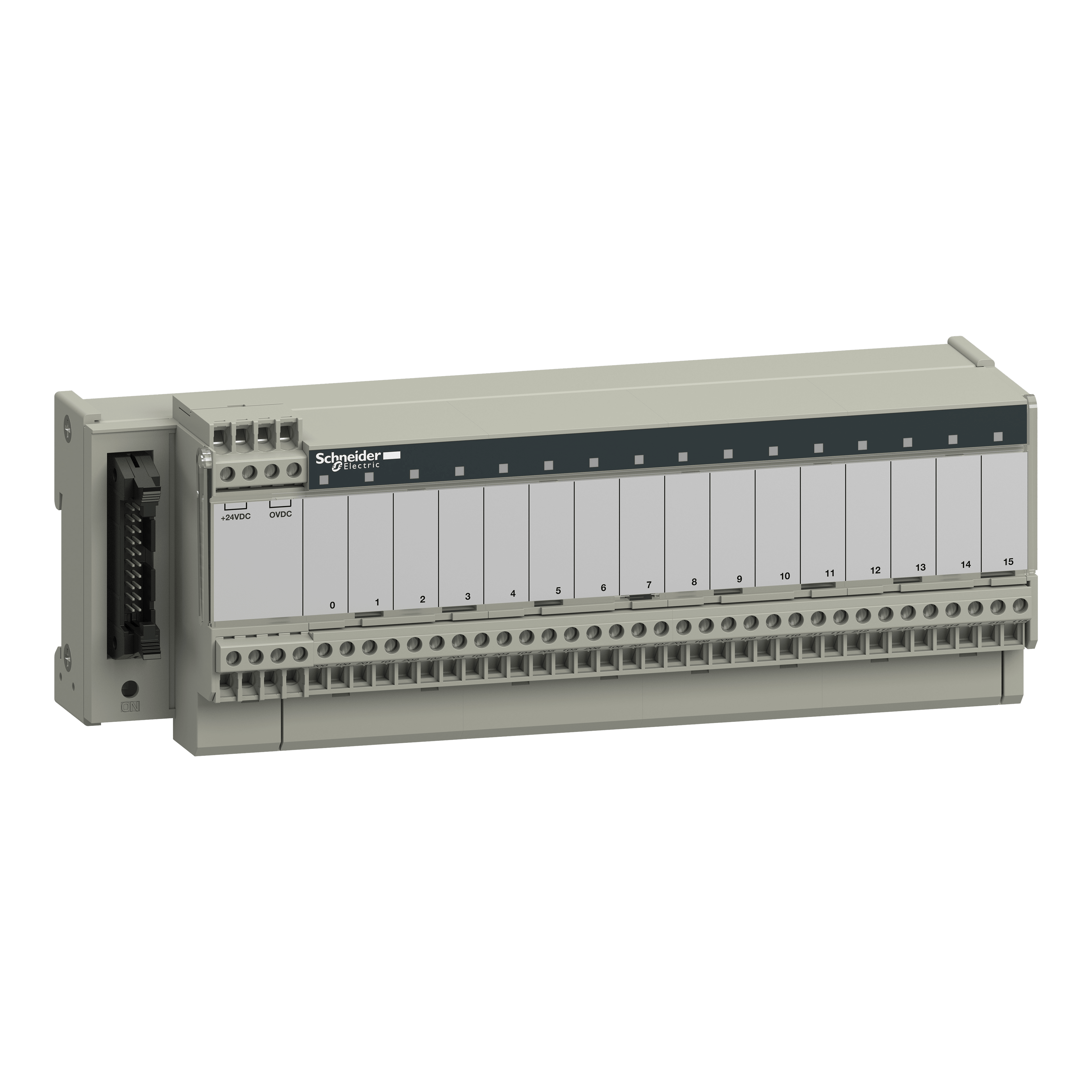 SCHNEIDER ELECTRIC - Sottobase - Relè elettromeccanici saldati ABE7 - 16 canali - Relè 10 mm