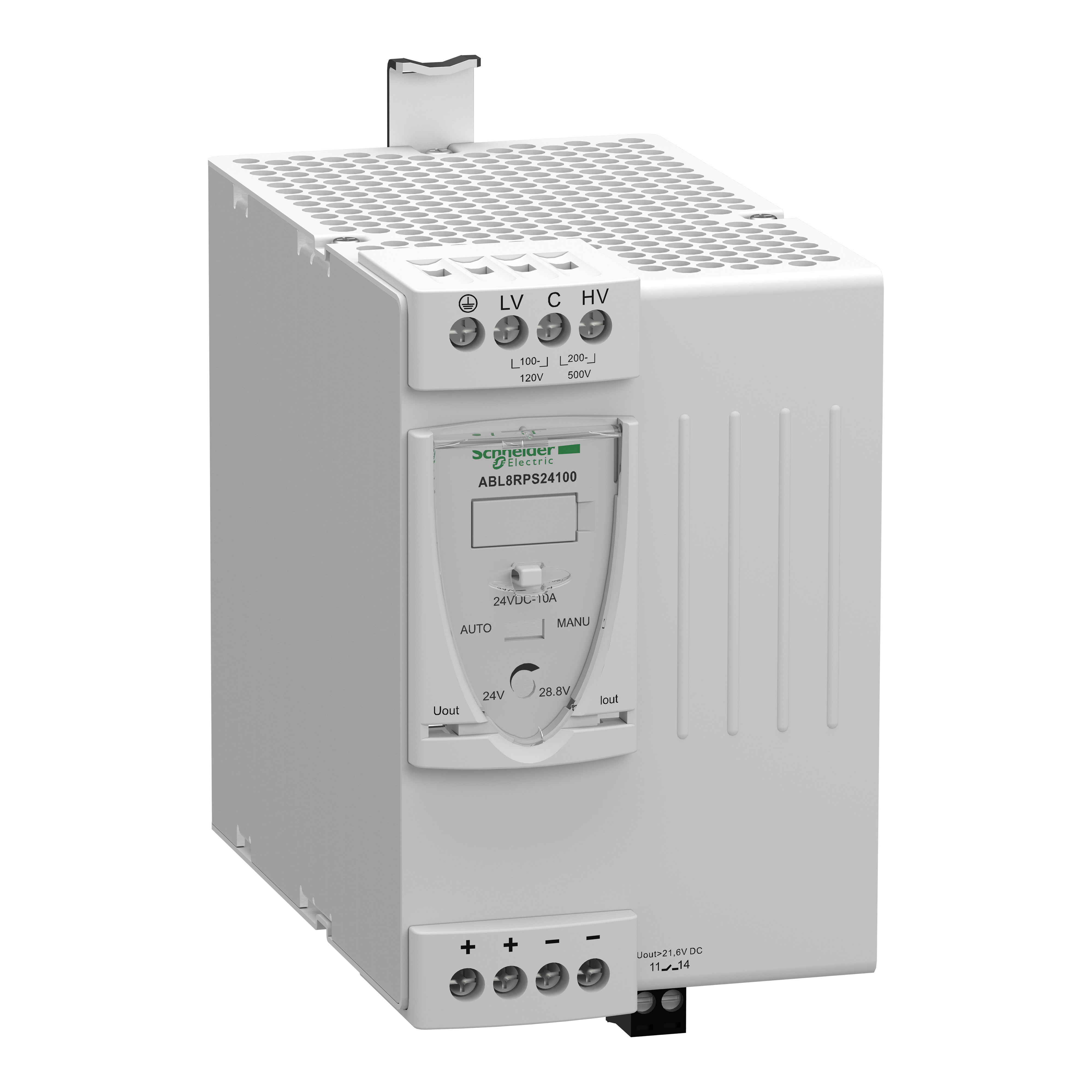 SCHNEIDER ELECTRIC - Alimentatore switching regolato, alimentatore modicon, 1 o 2 fasi, da 100 a 500 V, 24 V, 10 A ABL8RPS24100