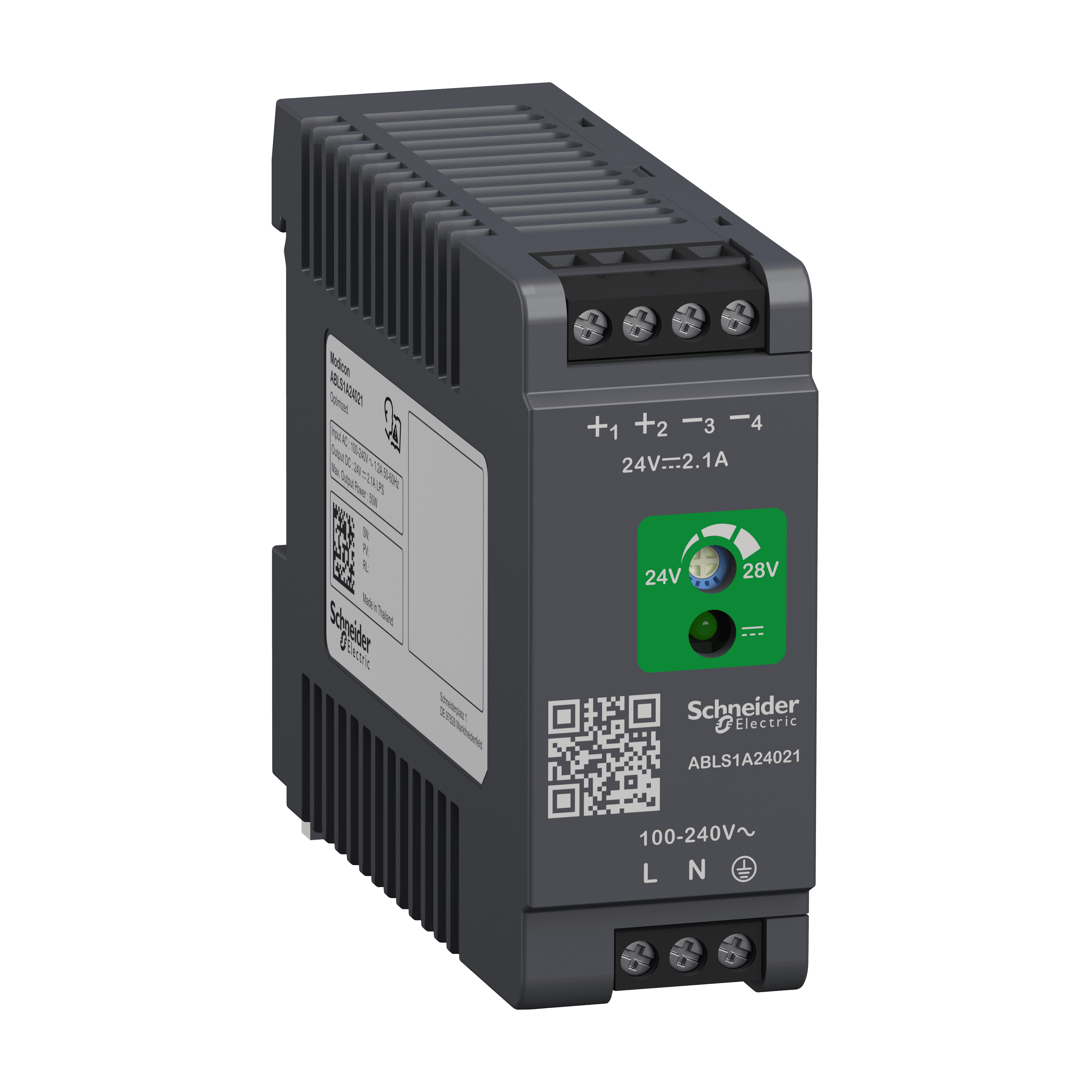 SCHNEIDER ELECTRIC - Alimentatori switching, 100-240 V AC, 24 V 2.1 A, monofase, Ottimizzato ABLS1A24021