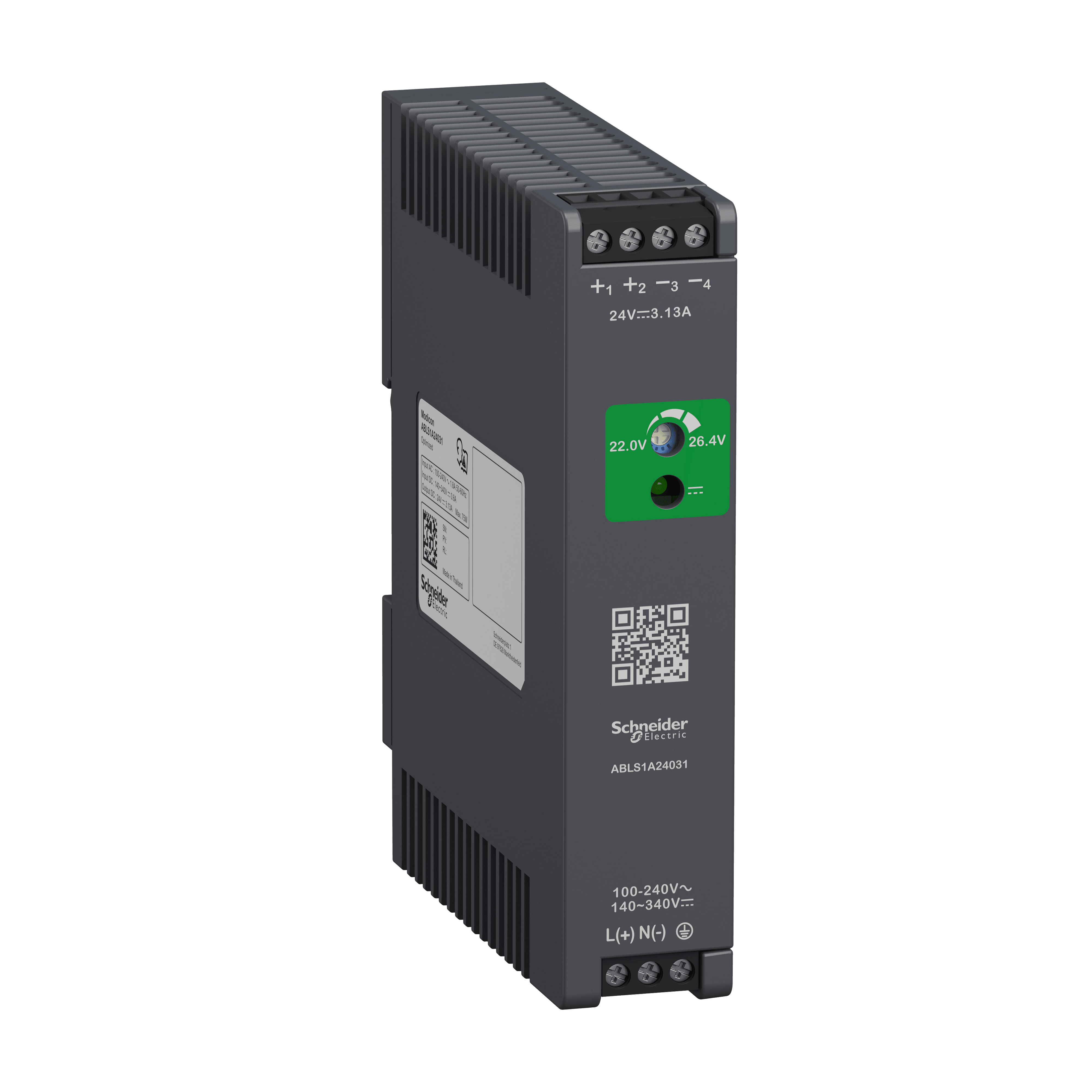 SCHNEIDER ELECTRIC - Alimentatori switching, 100-240 V AC, 24 V 3.1 A, monofase, Ottimizzato ABLS1A24031