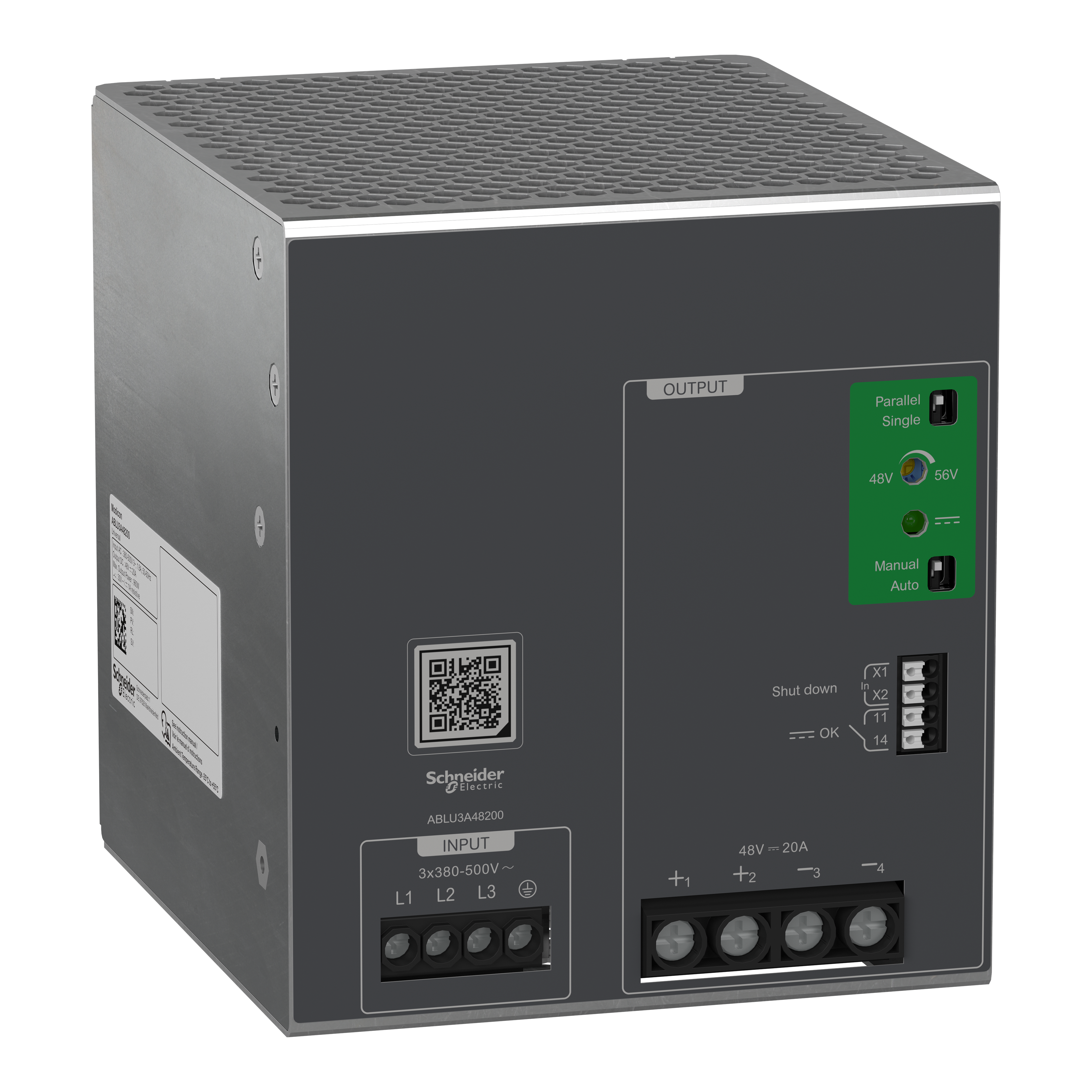 SCHNEIDER ELECTRIC - Alimentatore con commutazione regolata, 380...500V AC, 48V, 20A, Trifase, Universale