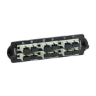SCHNEIDER ELECTRIC - Piastra con 6 bussole SC duplex colore beige per fibre multimodali OM2/OM3/OM4