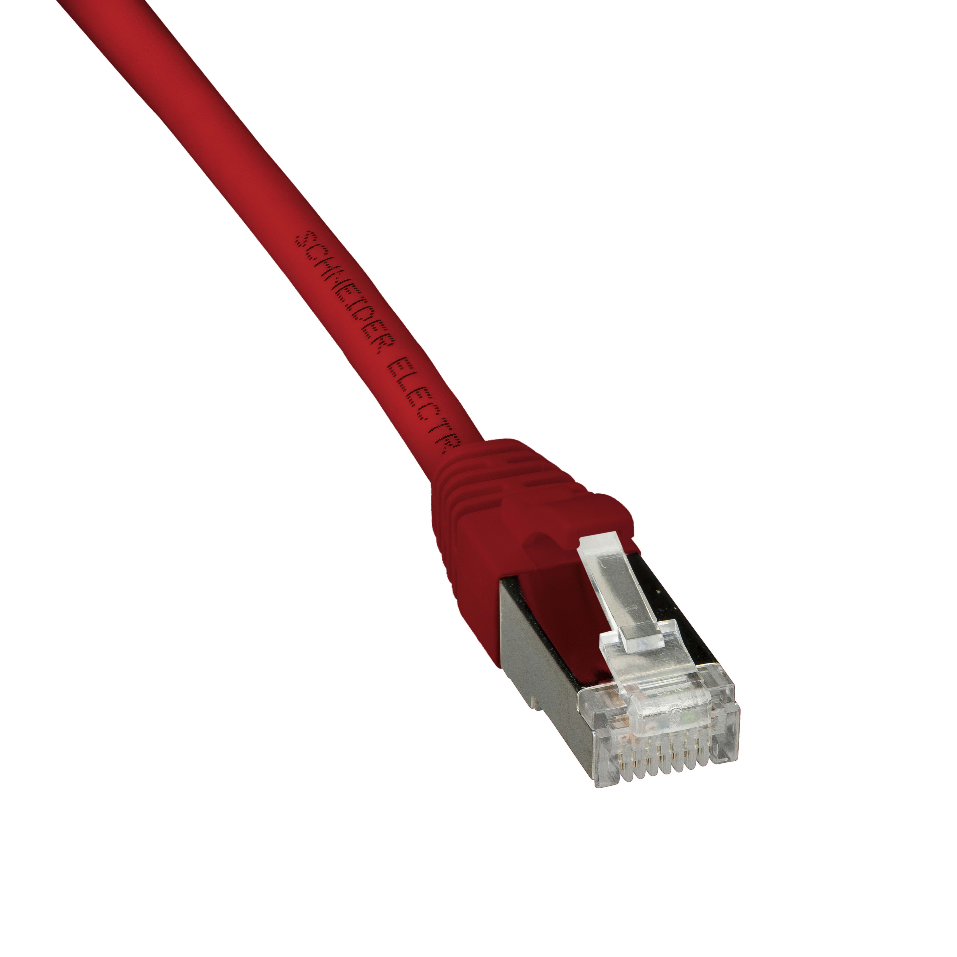 SCHNEIDER ELECTRIC - Cavo di collegamento, Actassi, Categoria 6A, S/FTP, LSZH, 5 m, rosso