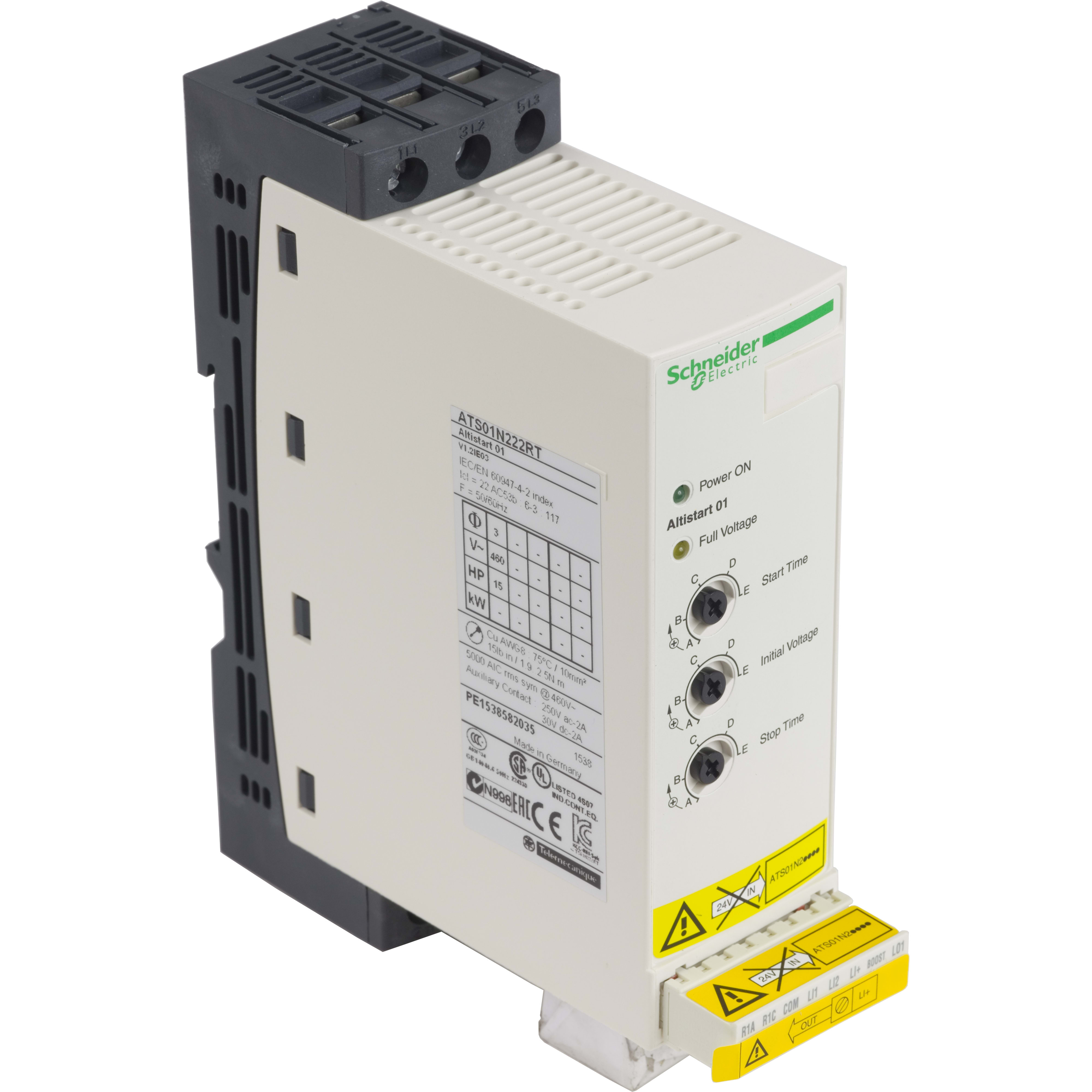 SCHNEIDER ELECTRIC - Avviatore statico per motore asincrono - ATS01 - 22 A - 440...480 V ATS01N222RT
