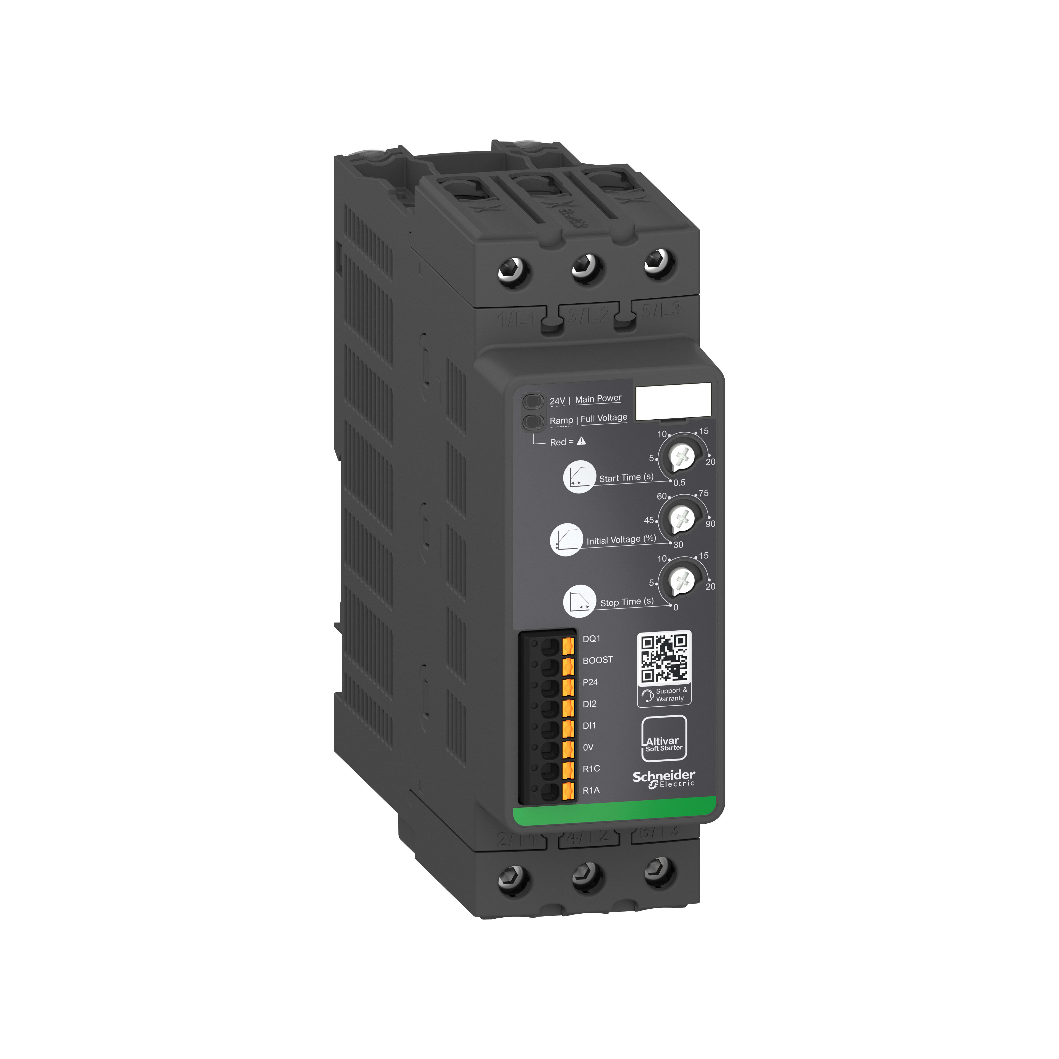 SCHNEIDER ELECTRIC - Avviatore statico Altivar ATS130, 38A, da 200 a 480V CA, alimentazione di controllo 24V CC
