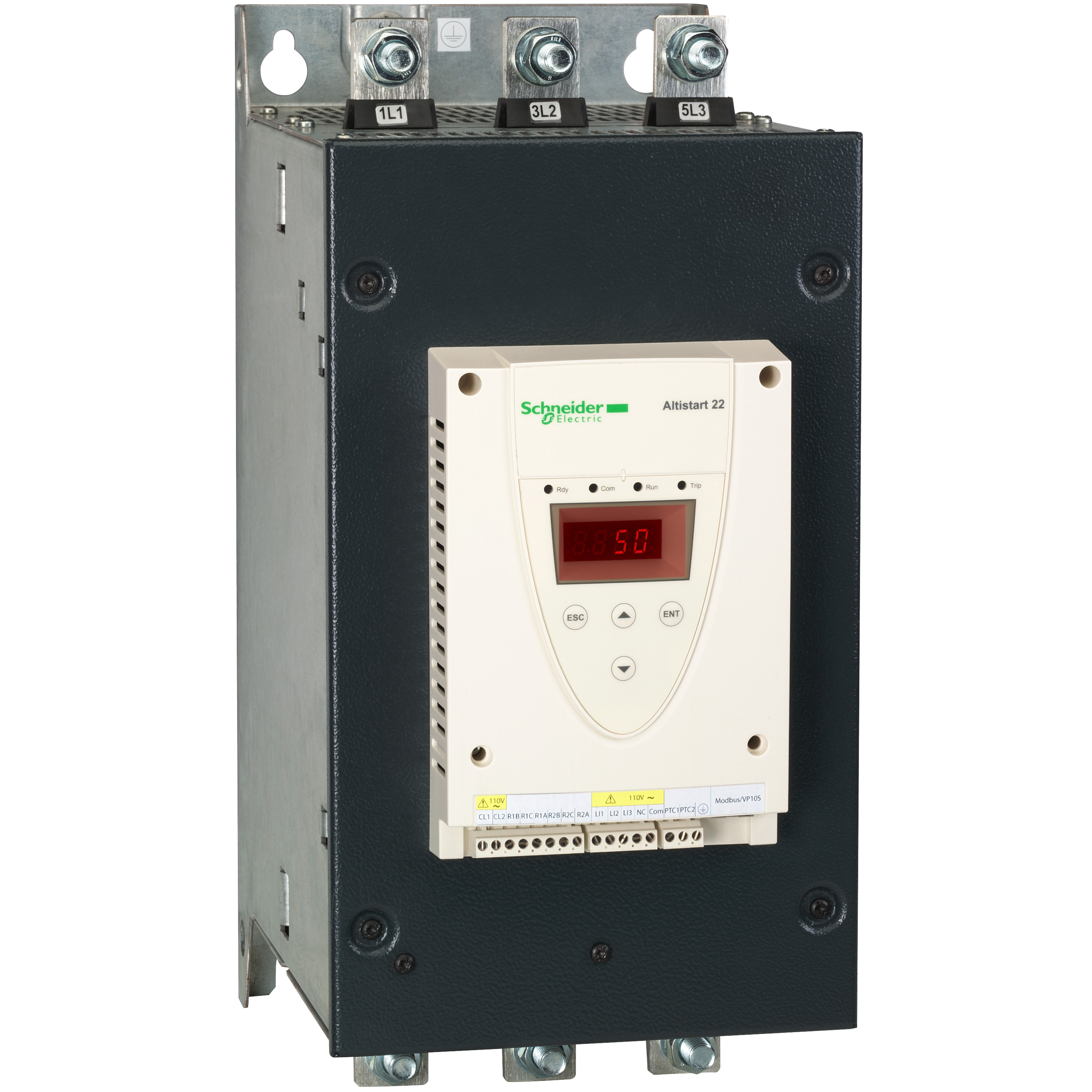 SCHNEIDER ELECTRIC - Avviatore statico ATS22, controllo 220V, potenza 230V(75kW)/400-440V(132kW)