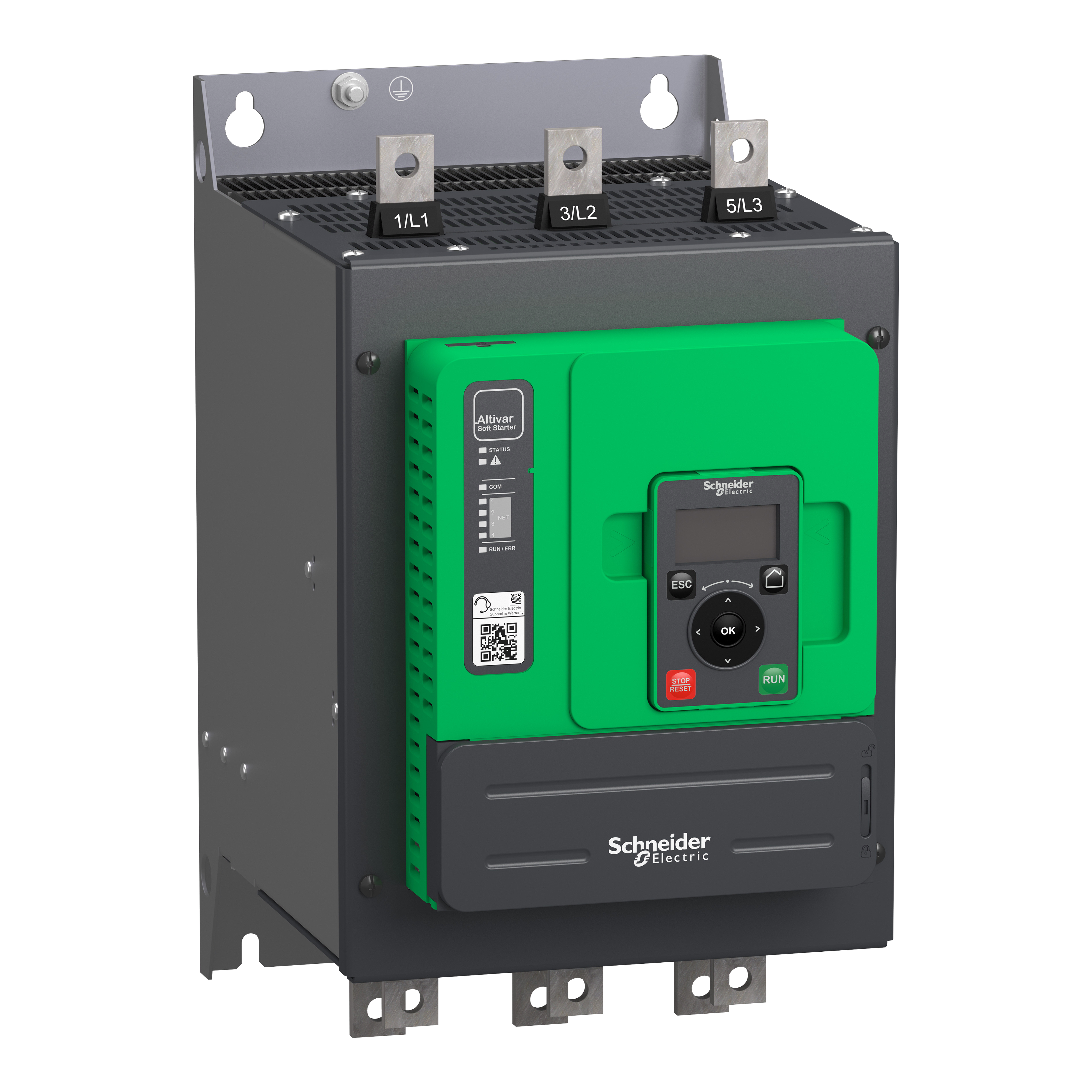 SCHNEIDER ELECTRIC - Altivar Soft Starter ATS480, 140 A, 208...690V AC, alimentazione controllo 110...230V AC