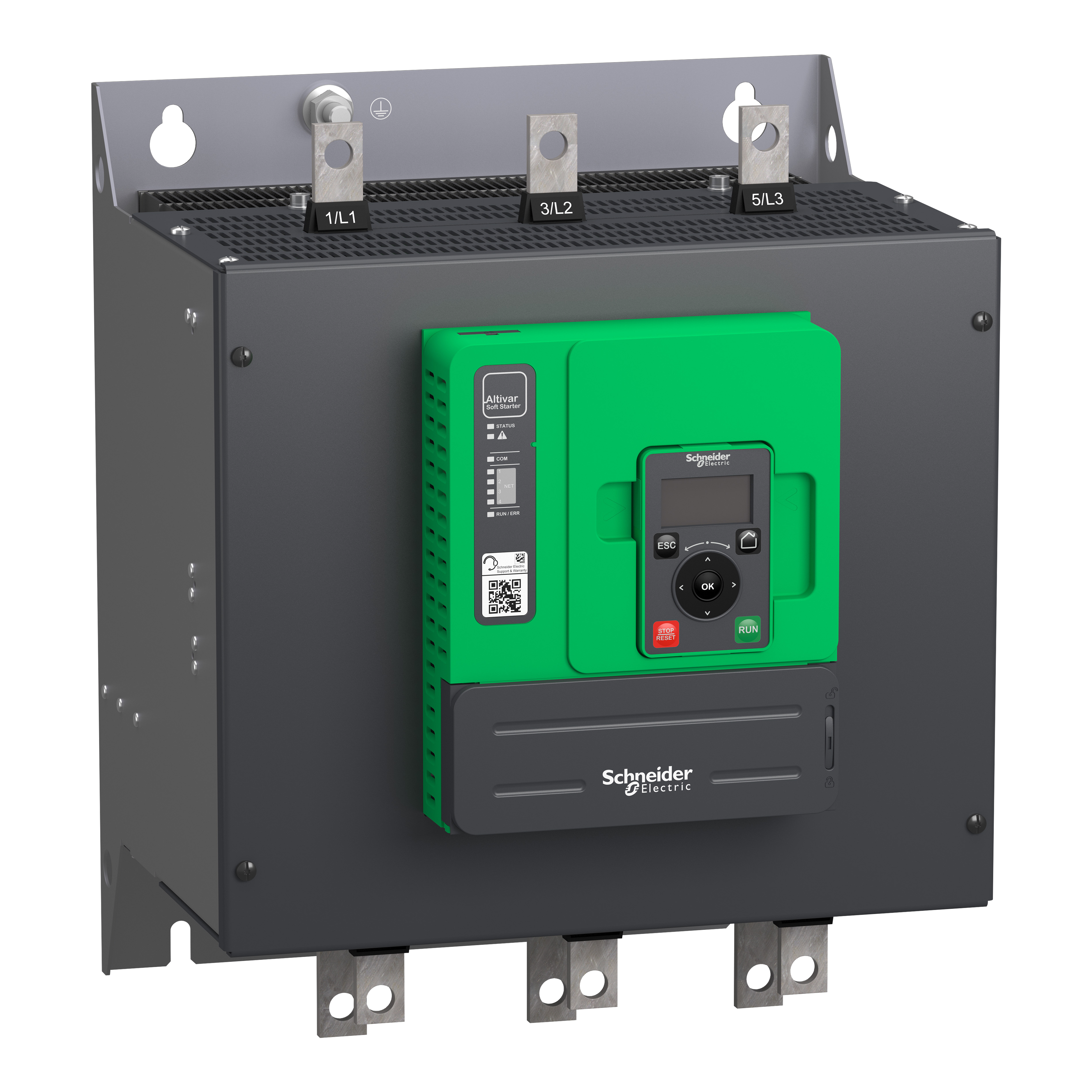 SCHNEIDER ELECTRIC - Altivar Soft Starter ATS480, 320 A, 208...690V AC, alimentazione controllo 110...230V AC