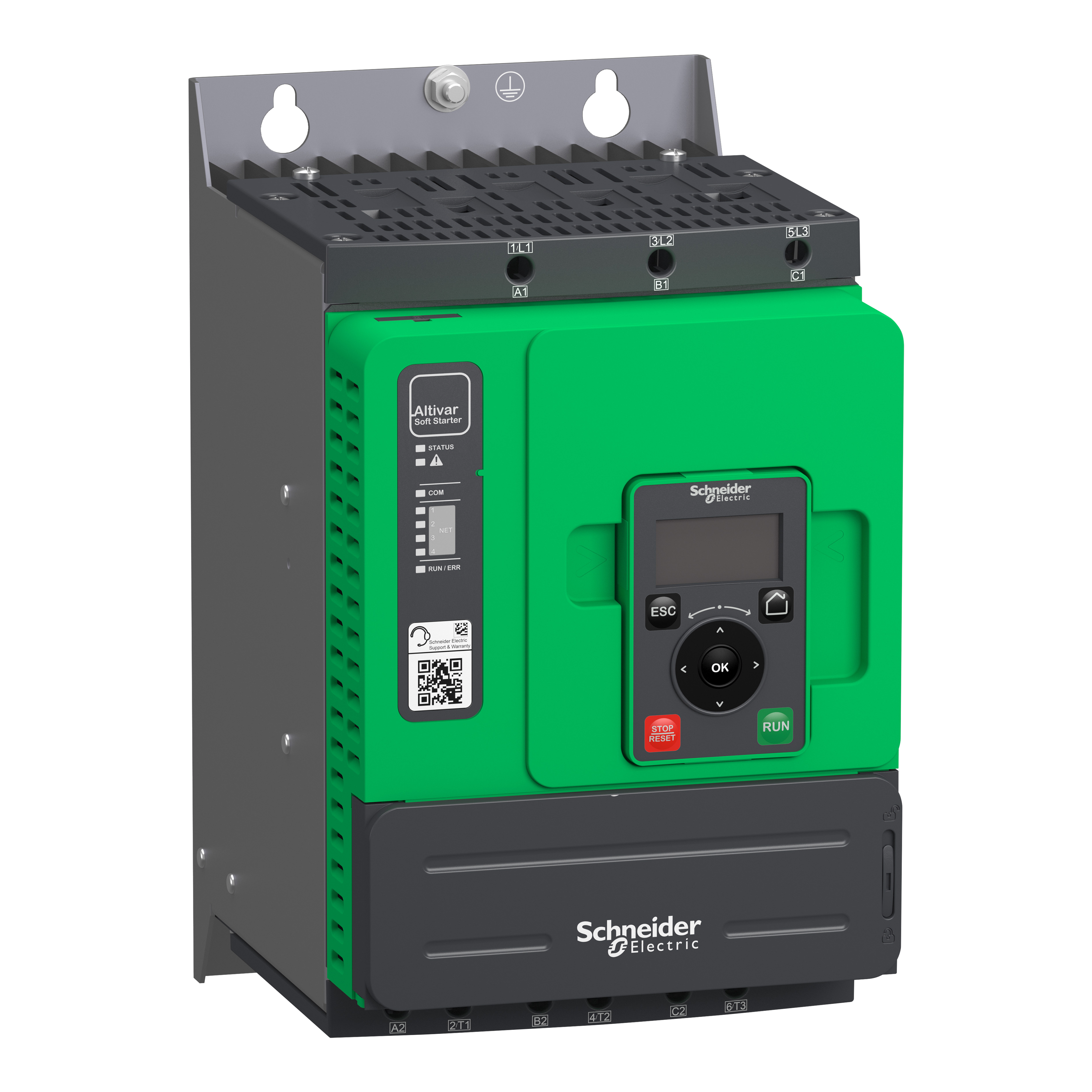 SCHNEIDER ELECTRIC - Altivar Soft Starter ATS480, 17 A, 208...690V AC, alimentazione controllo 110...230V AC