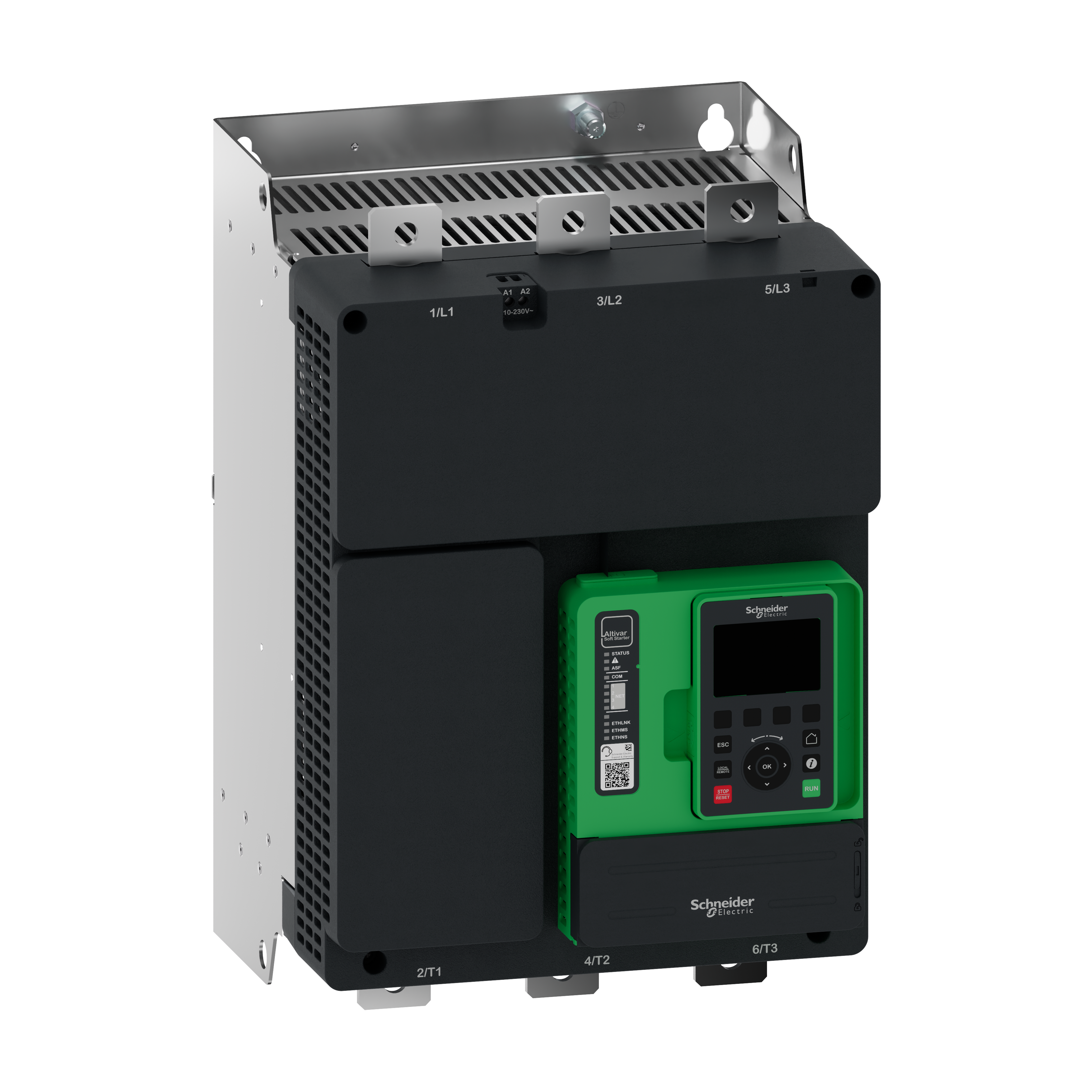 SCHNEIDER ELECTRIC - Avviatore statico Altivar ATS490, 590A, da 208 a 690V CA, alimentazione di controllo da 110 a 230V CA