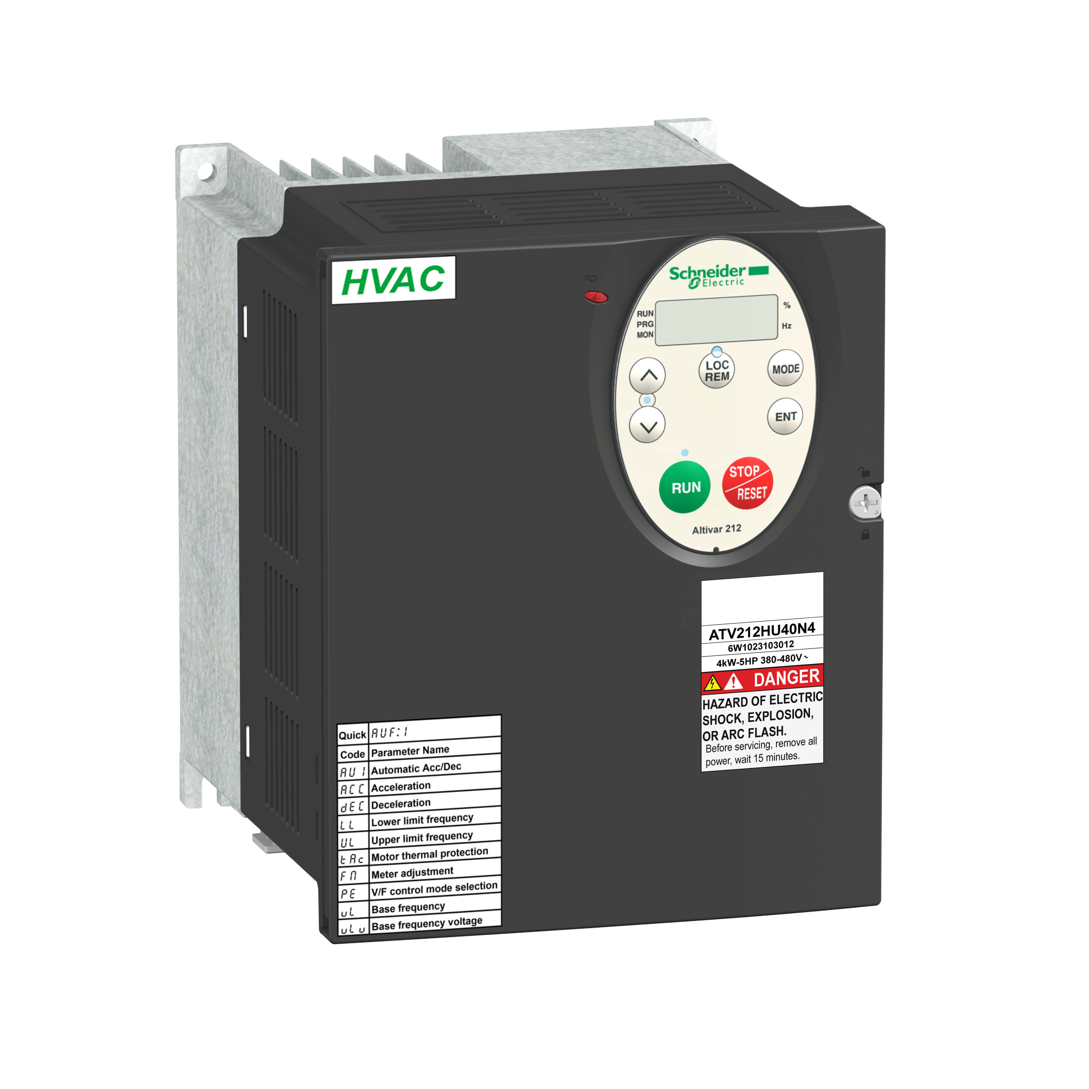 SCHNEIDER ELECTRIC - Variatore di velocità ATV212 - 4 kW - 5 HP - 480 V - trifase - EMC - IP21