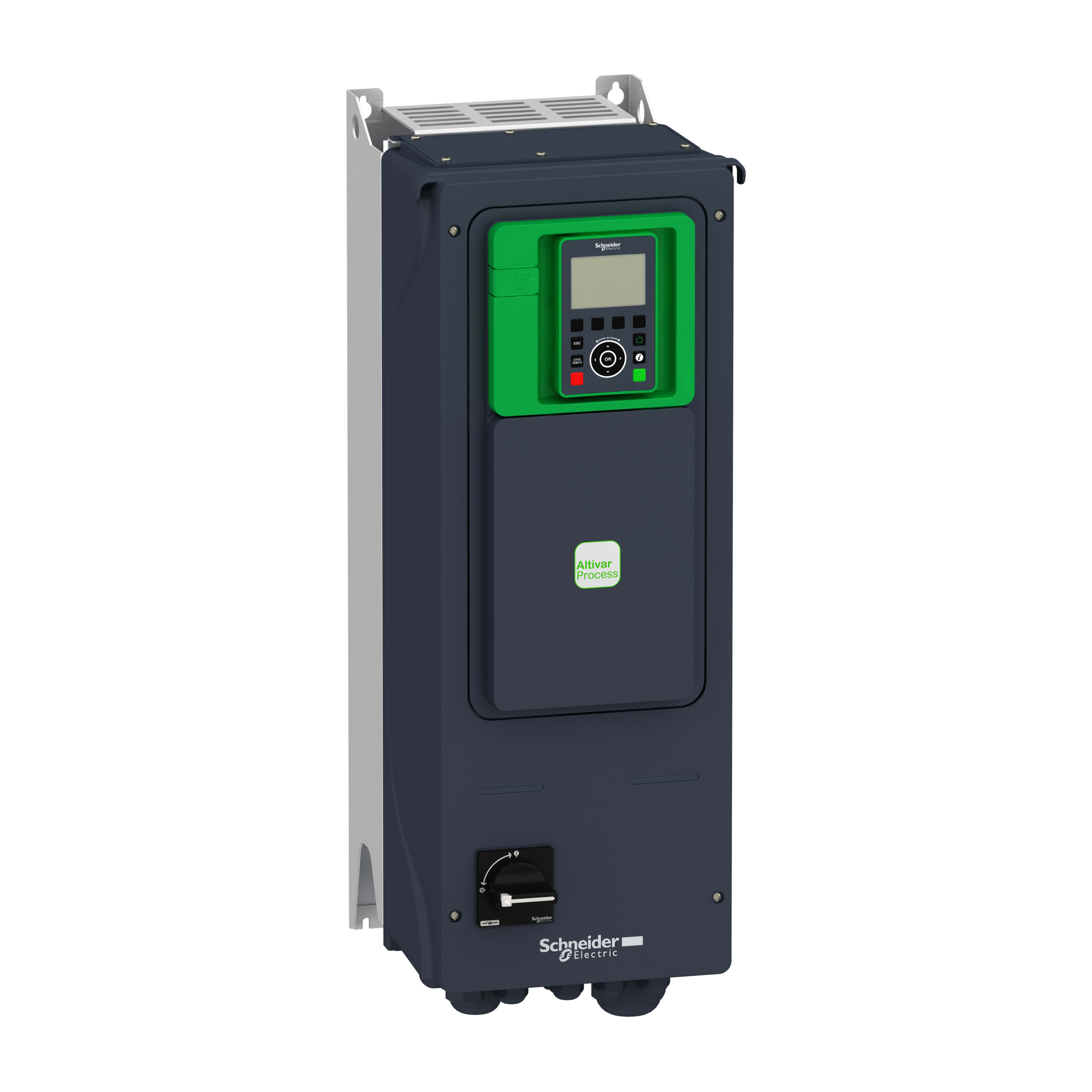 SCHNEIDER ELECTRIC - Variatore di velocità, Altivar Process ATV600, ATV650, 5,5 kW, da 400 a 480 V, IP55, interruttore di scollegamento ATV650U55N4E