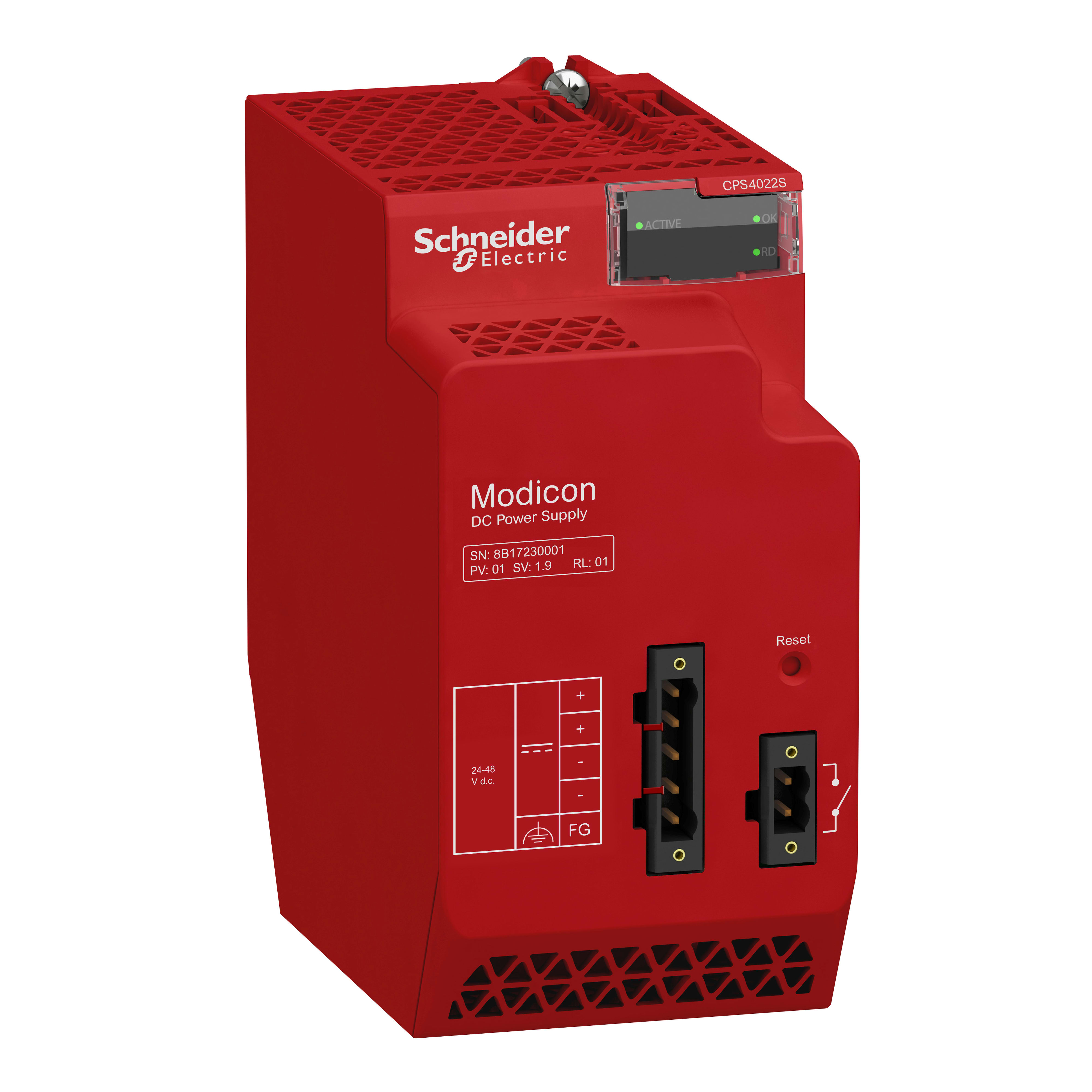 SCHNEIDER ELECTRIC - Modulo di alimentazione ridondante, Modicon X80, da 24 a 48 V CC, sicurezza BMXCPS4022S