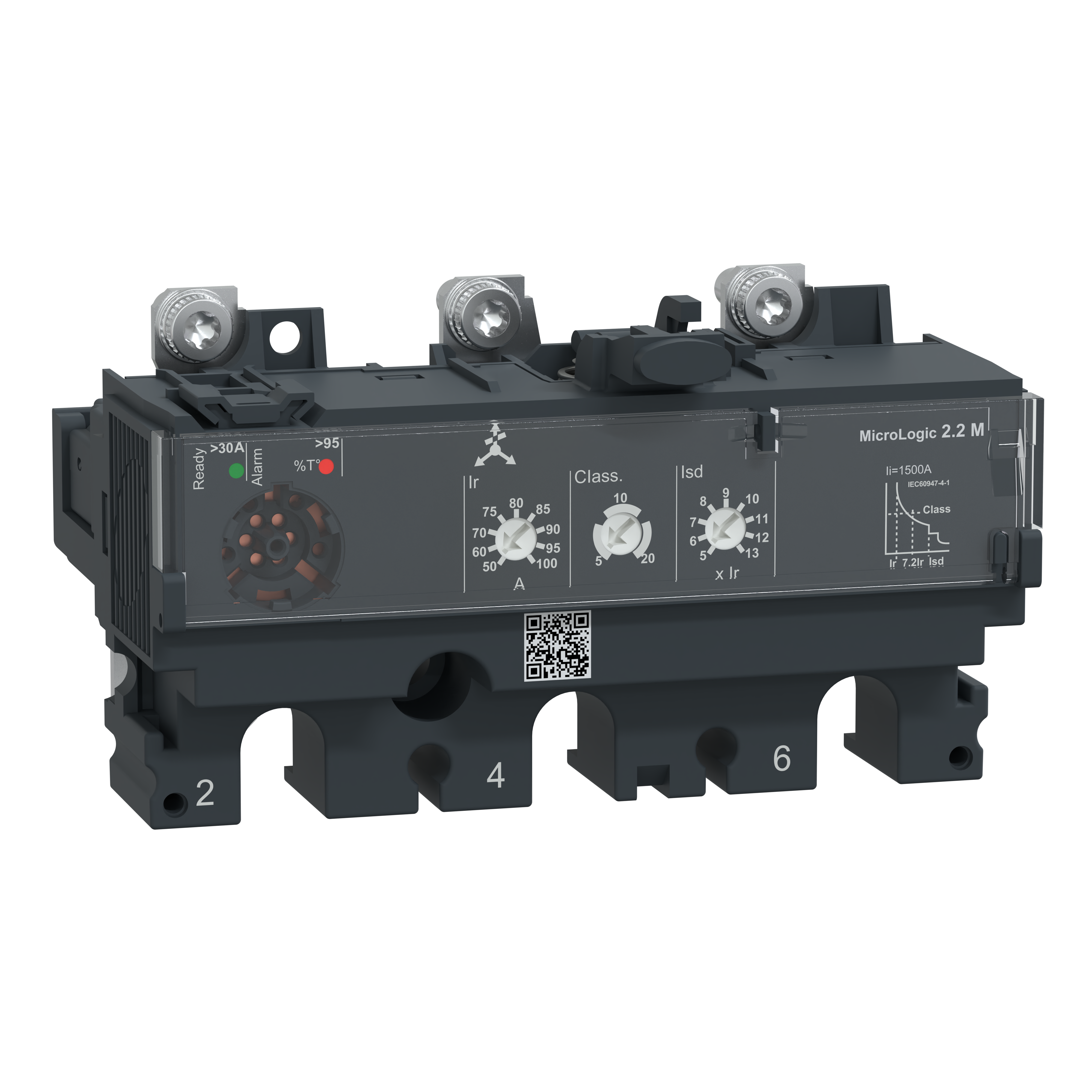 SCHNEIDER ELECTRIC - Sganciatore MicroLogic 2.2M, ComPacT NSX100/160/250, 3 poli, protezioni elettroniche di base, protezione motore, valore nominale 100A