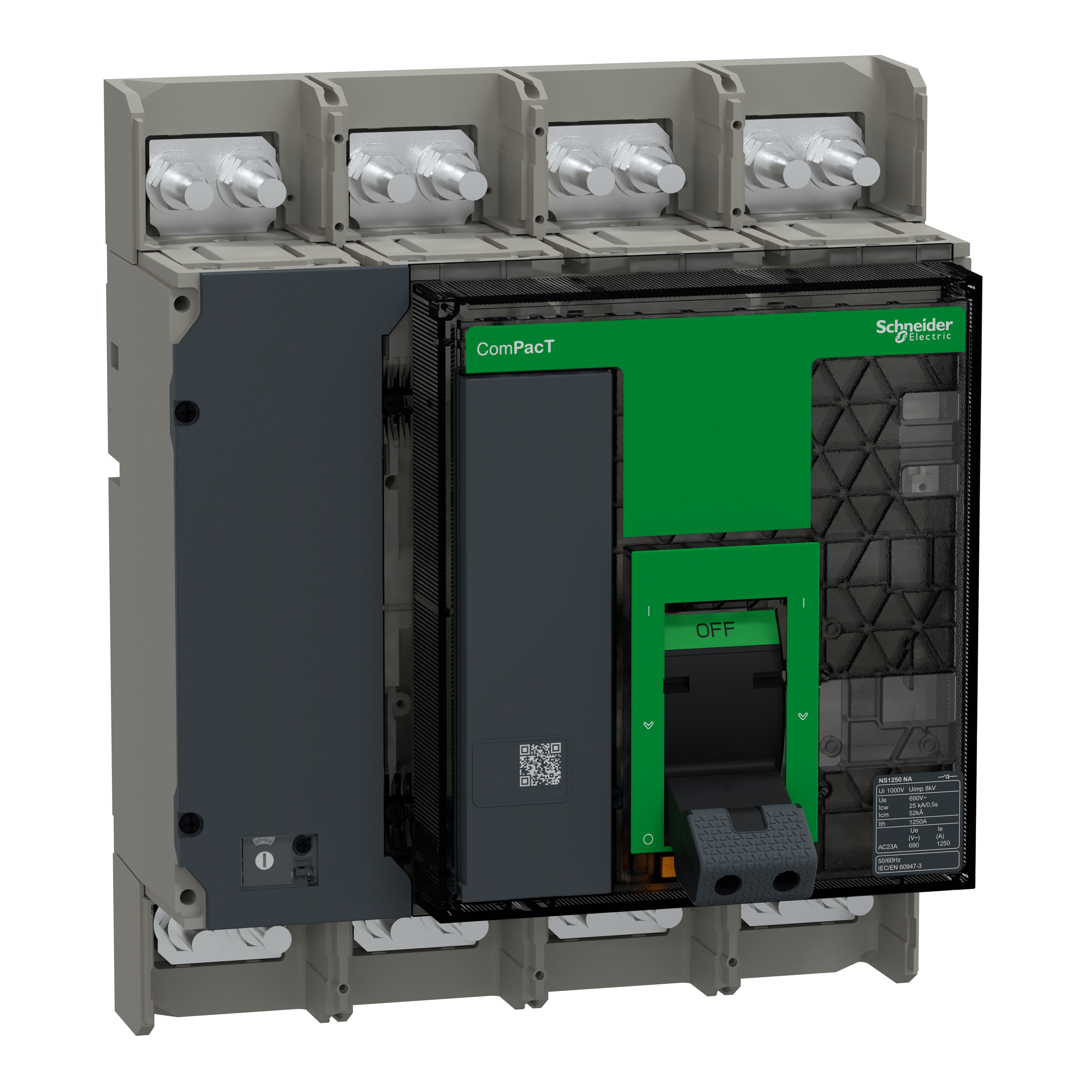 SCHNEIDER ELECTRIC - sezionatore, ComPacT NS1250 NA, 4P, fisso, a funzionamento manuale, 1250A C125S4NAFM