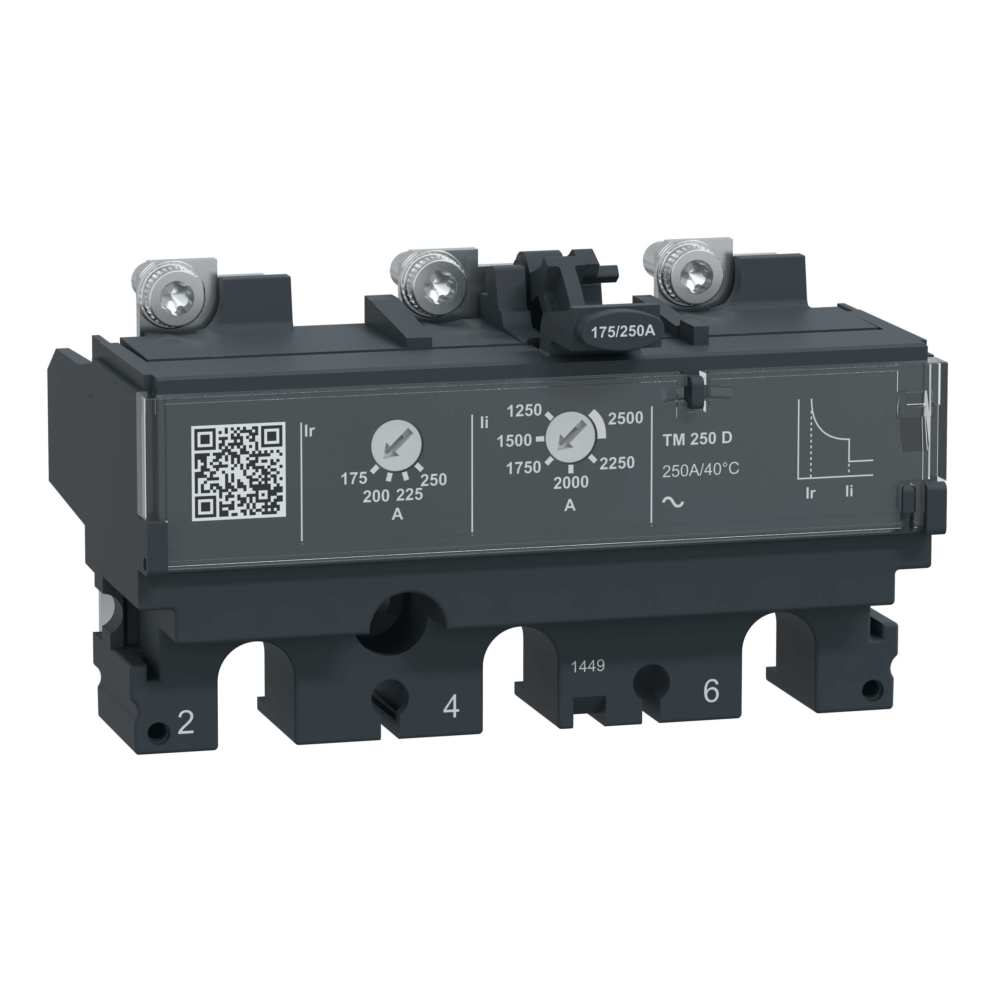 SCHNEIDER ELECTRIC - Sganciatore TM250D, ComPacT NSX250, 3 poli, protezioni magnetotermiche, valore nominale 250A