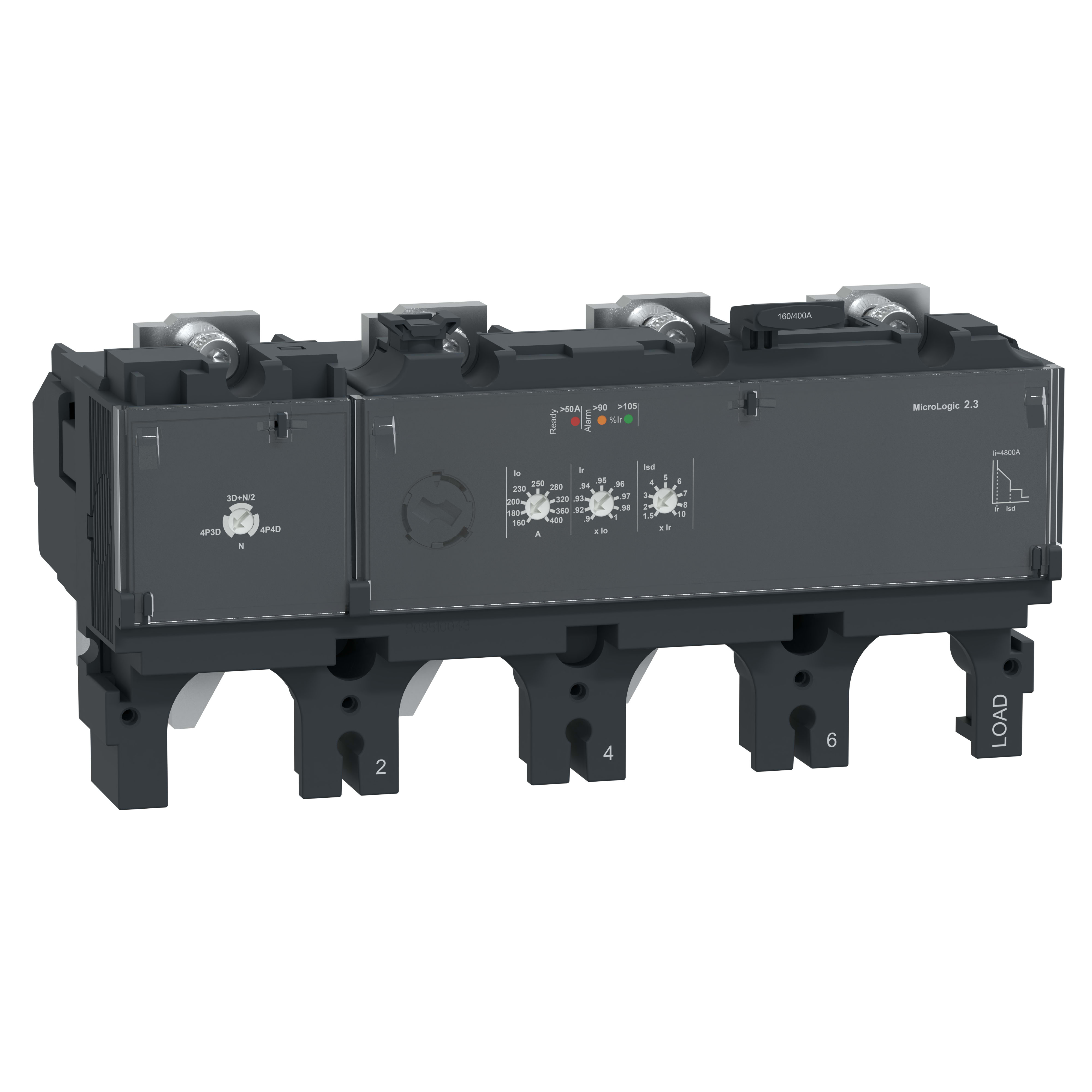 SCHNEIDER ELECTRIC - Sganciatore MicroLogic 2.3, ComPacT NSX400/630, 4 poli, protezioni elettroniche di base, valore nominale 250A